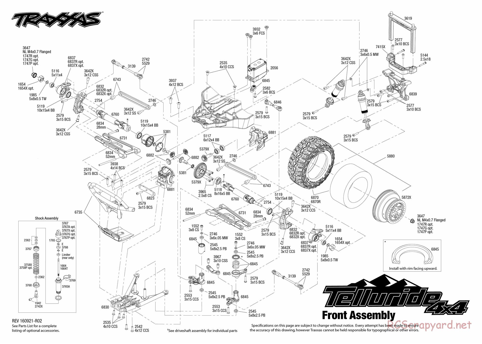 Traxxas - Telluride 4x4 (2015) - Exploded Views - Page 3