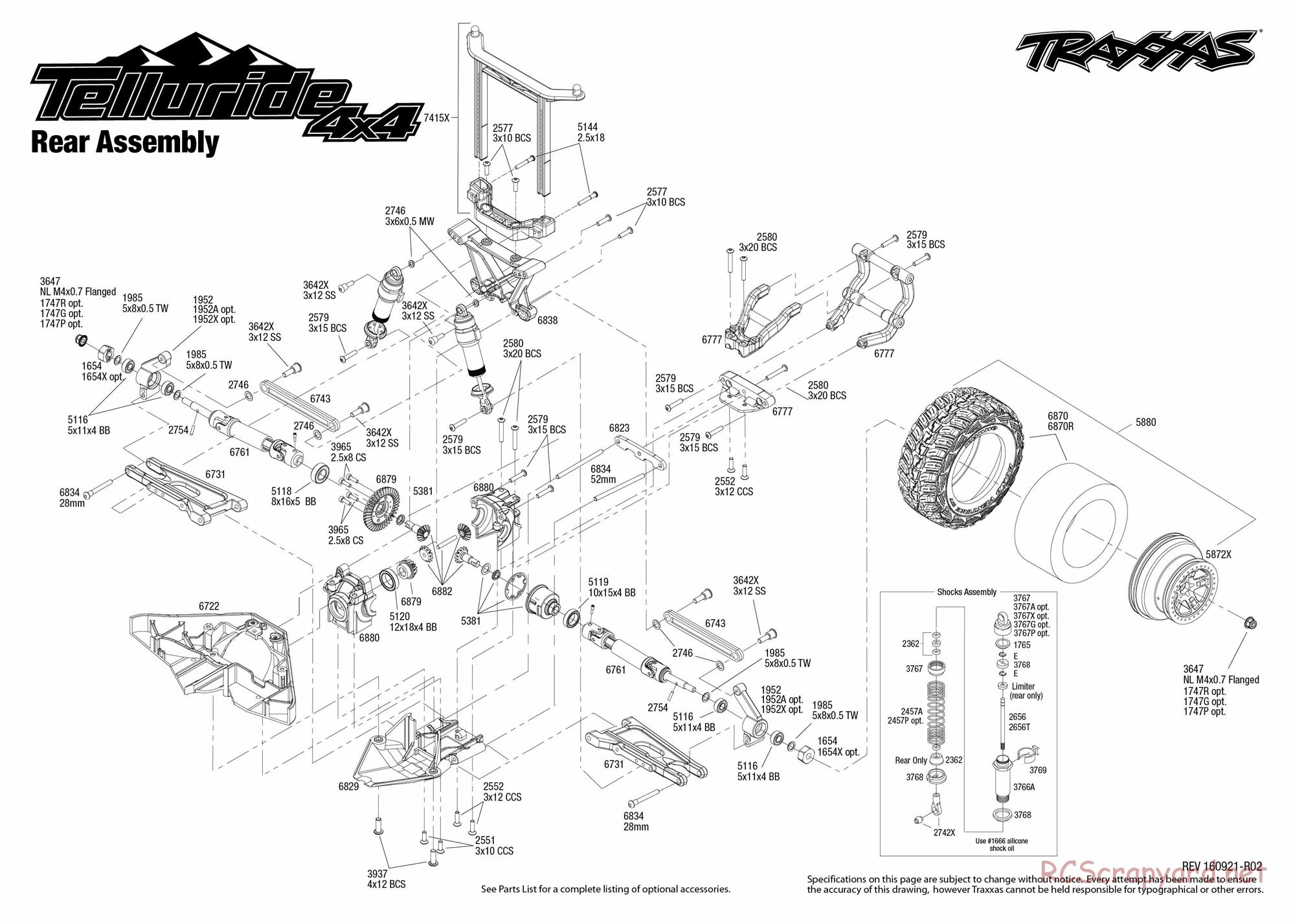 Traxxas - Telluride 4x4 (2015) - Exploded Views - Page 4
