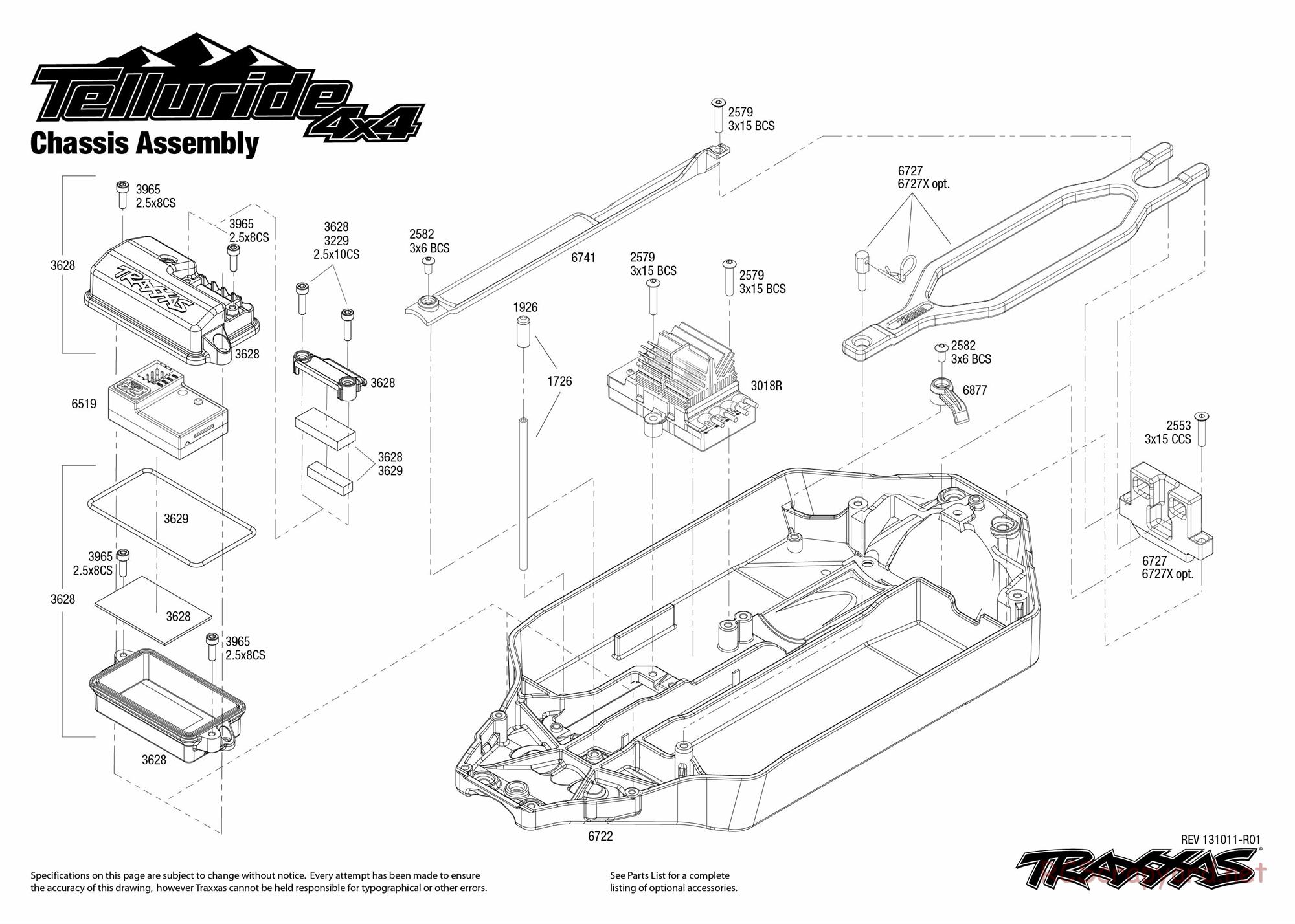 Traxxas - Telluride 4x4 (2013) - Exploded Views - Page 1