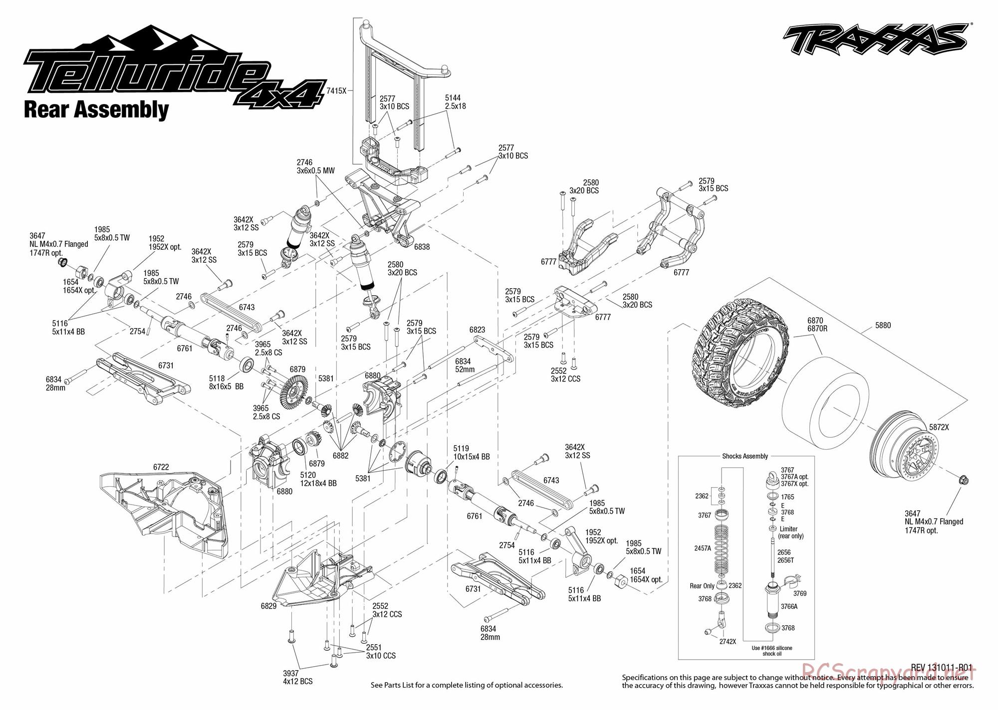 Traxxas - Telluride 4x4 (2013) - Exploded Views - Page 4