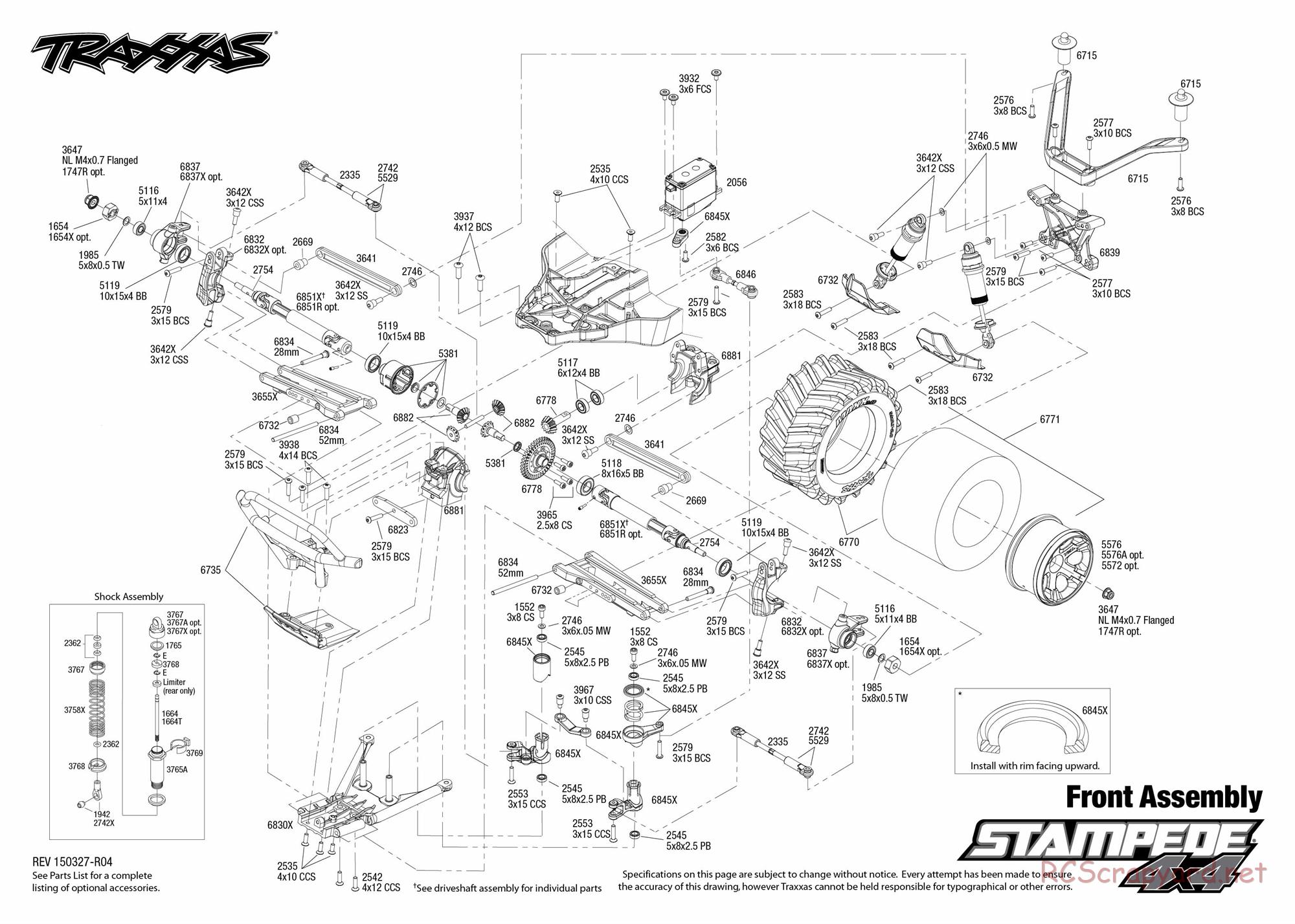 Traxxas - Stampede 4x4 (2013) - Exploded Views - Page 1