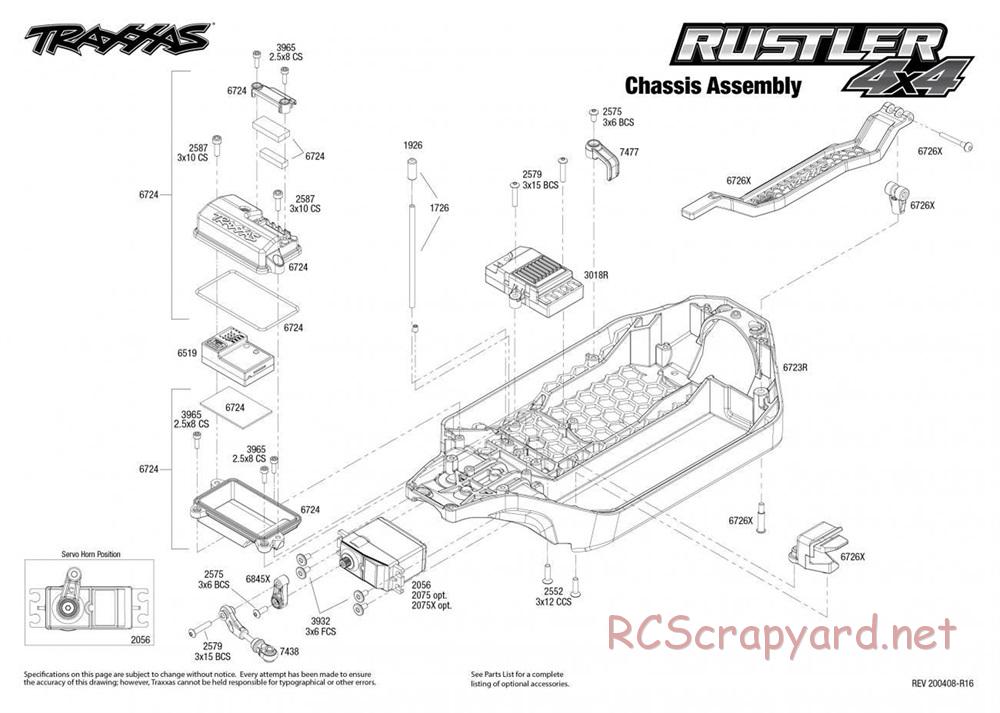Traxxas - Rustler 4x4 XL-5 - Exploded Views - Page 1