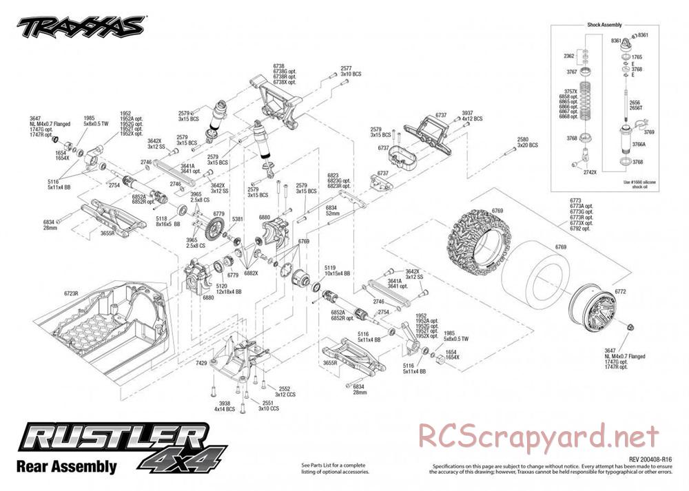 Traxxas - Rustler 4x4 XL-5 - Exploded Views - Page 3