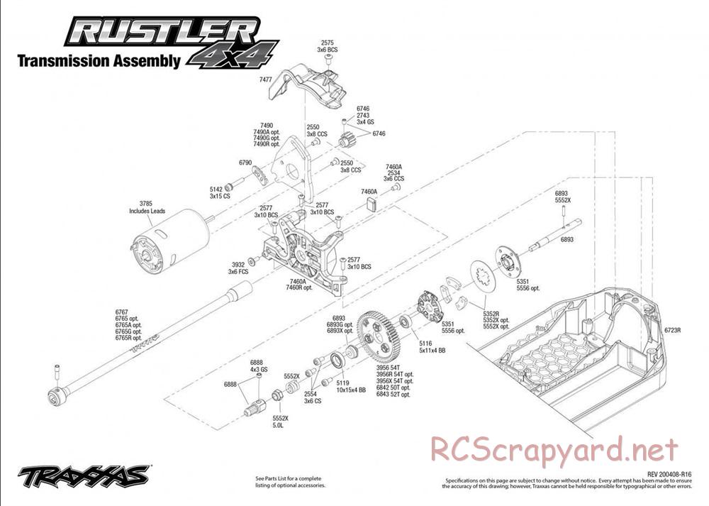 Traxxas - Rustler 4x4 XL-5 - Exploded Views - Page 5