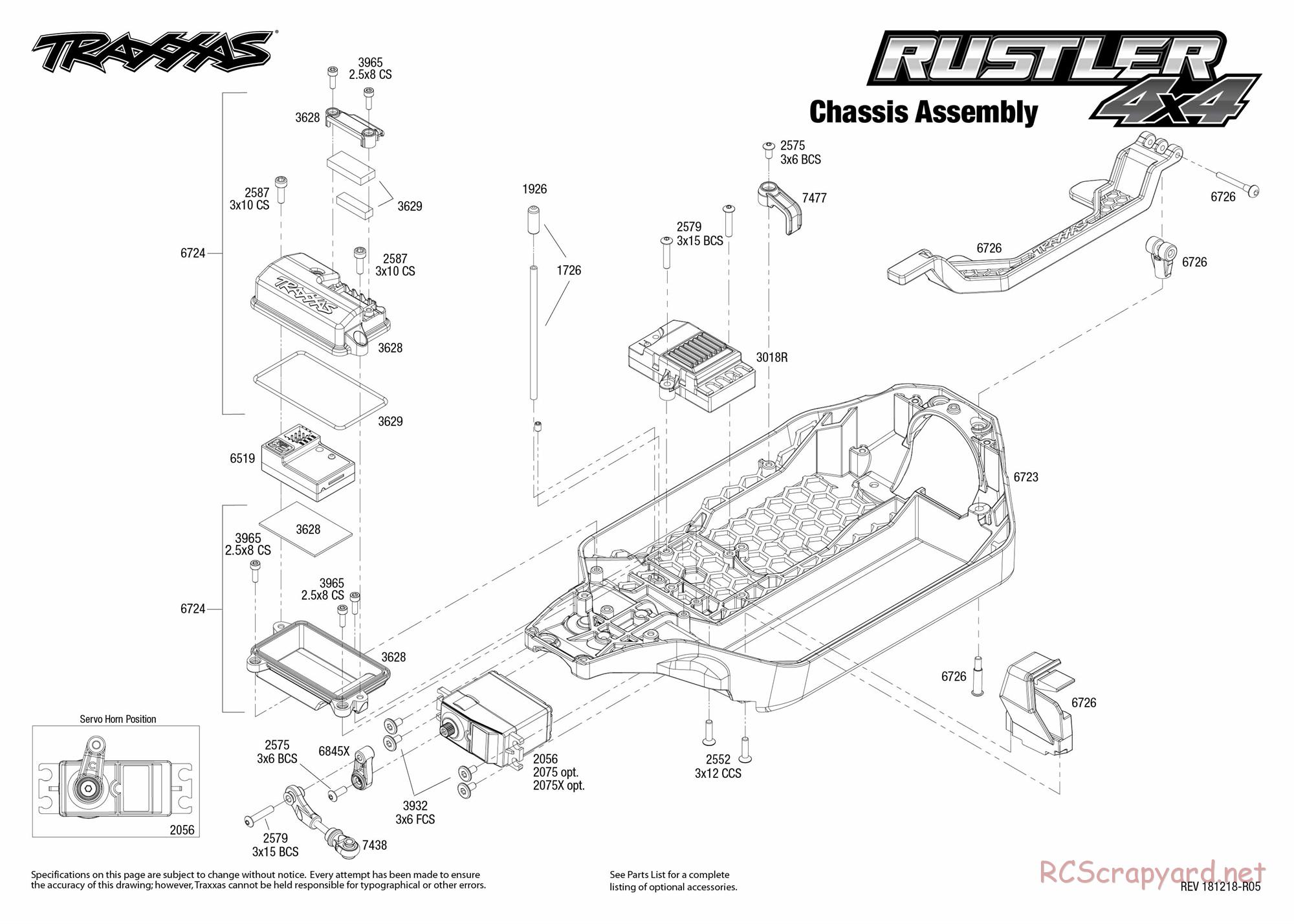 Traxxas - Rustler 4x4 XL-5 (2018) - Exploded Views - Page 2