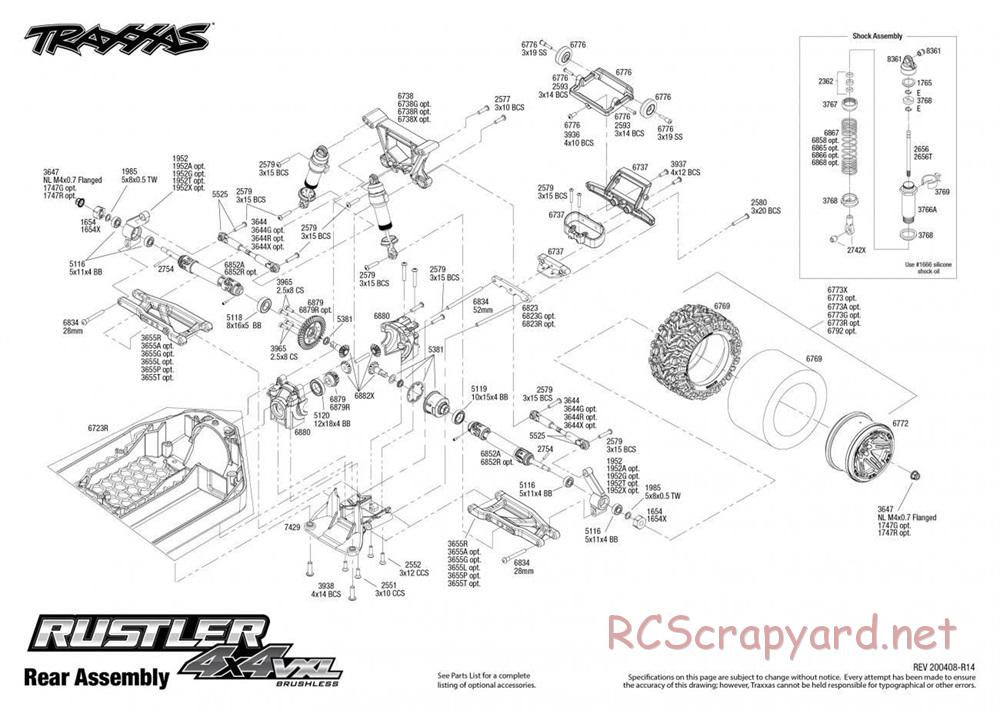 Traxxas - Rustler 4x4 VXL - Exploded Views - Page 3