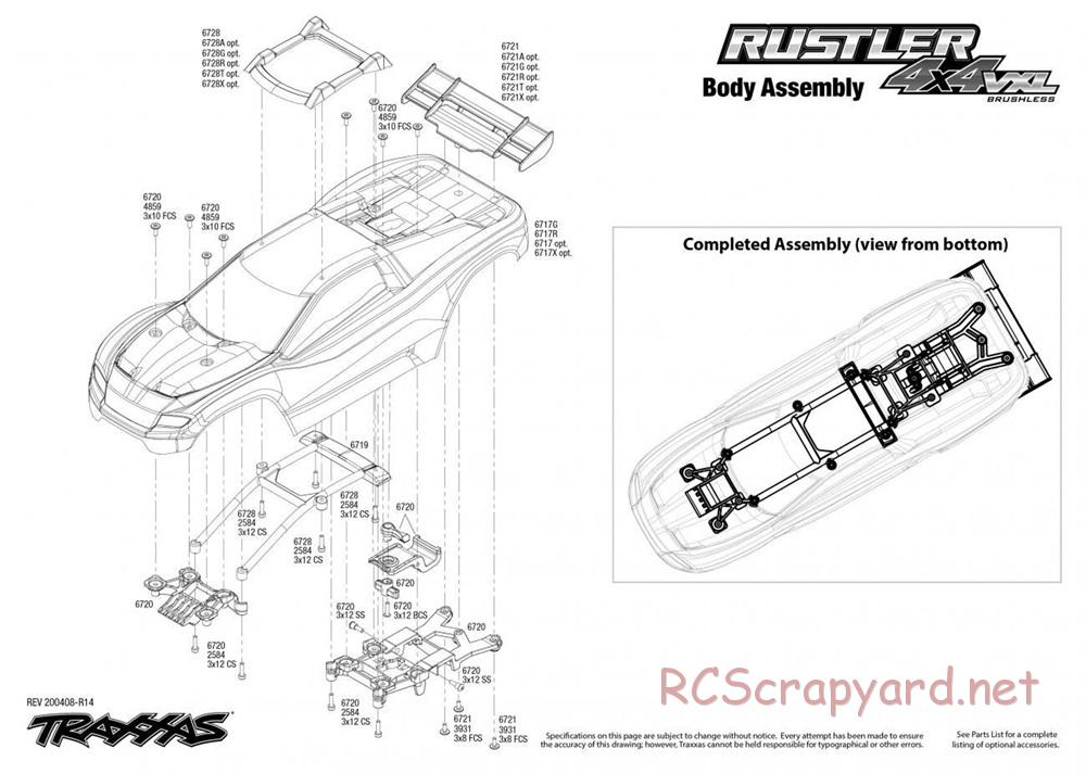 Traxxas - Rustler 4x4 VXL - Exploded Views - Page 4