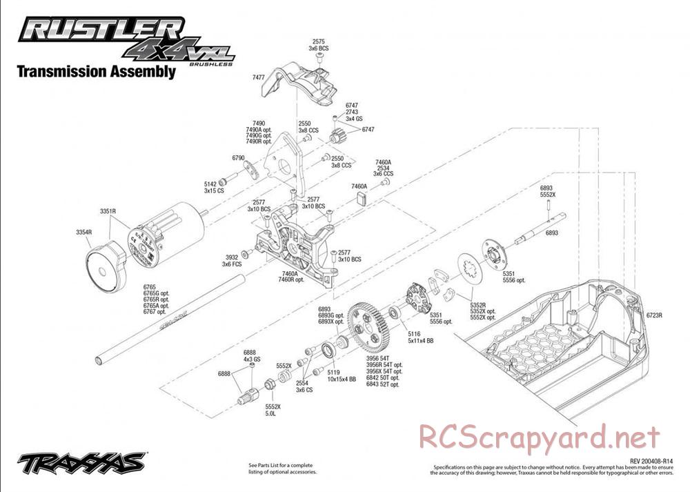 Traxxas - Rustler 4x4 VXL - Exploded Views - Page 5