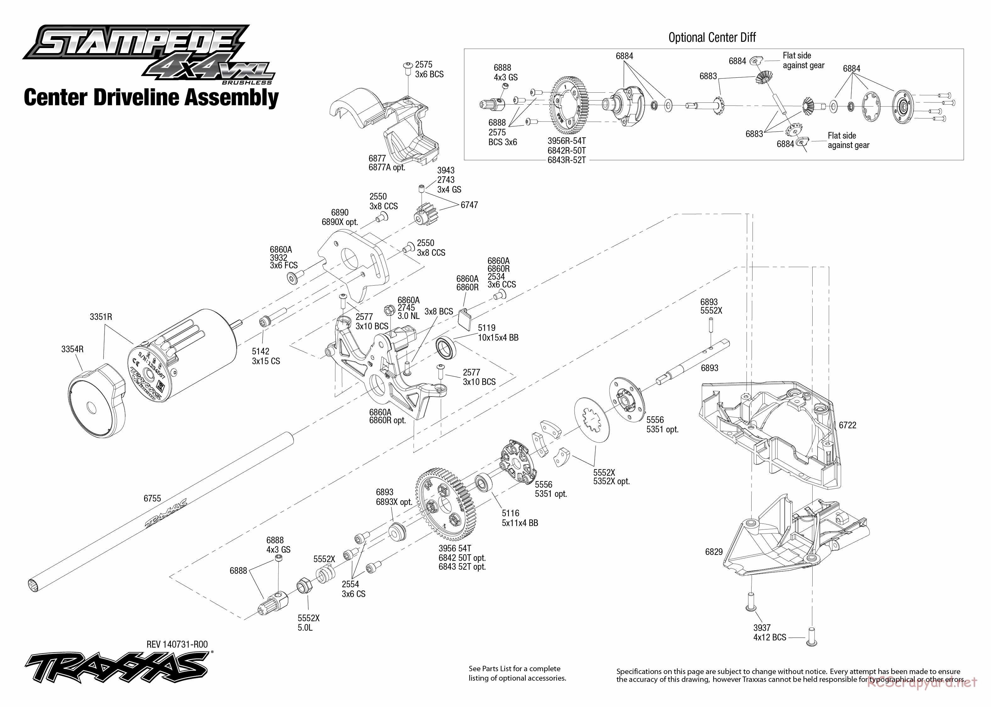 Traxxas - Stampede 4x4 VXL (2015) - Exploded Views - Page 4