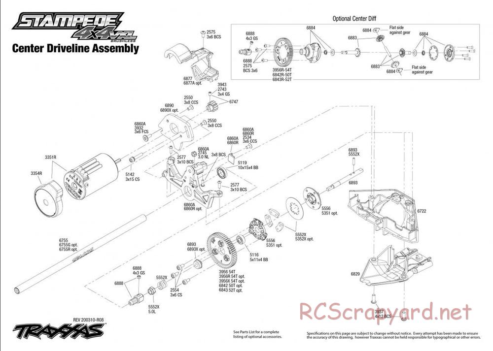 Traxxas - Stampede 4x4 VXL TSM - Exploded Views - Page 5