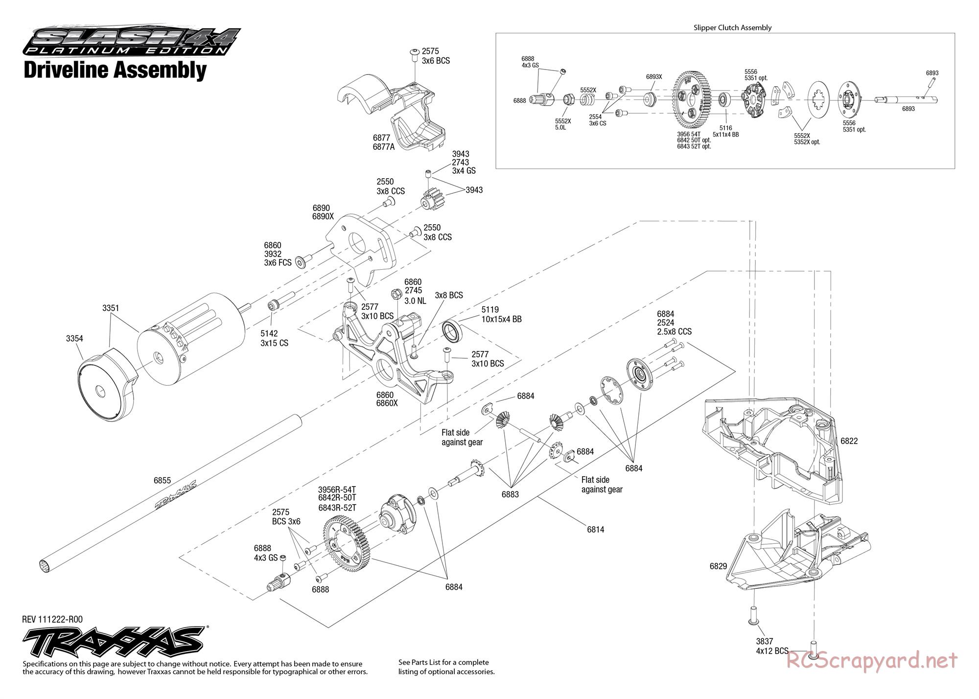 Traxxas - Slash 4x4 Platinum Ed (2010) - Exploded Views - Page 2