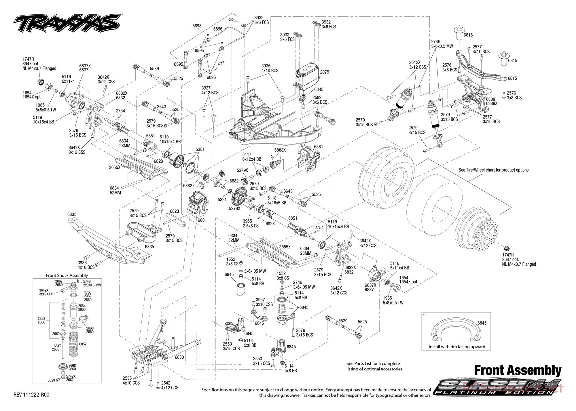 Traxxas - Slash 4x4 Platinum Ed (2010) - Exploded Views - Page 5