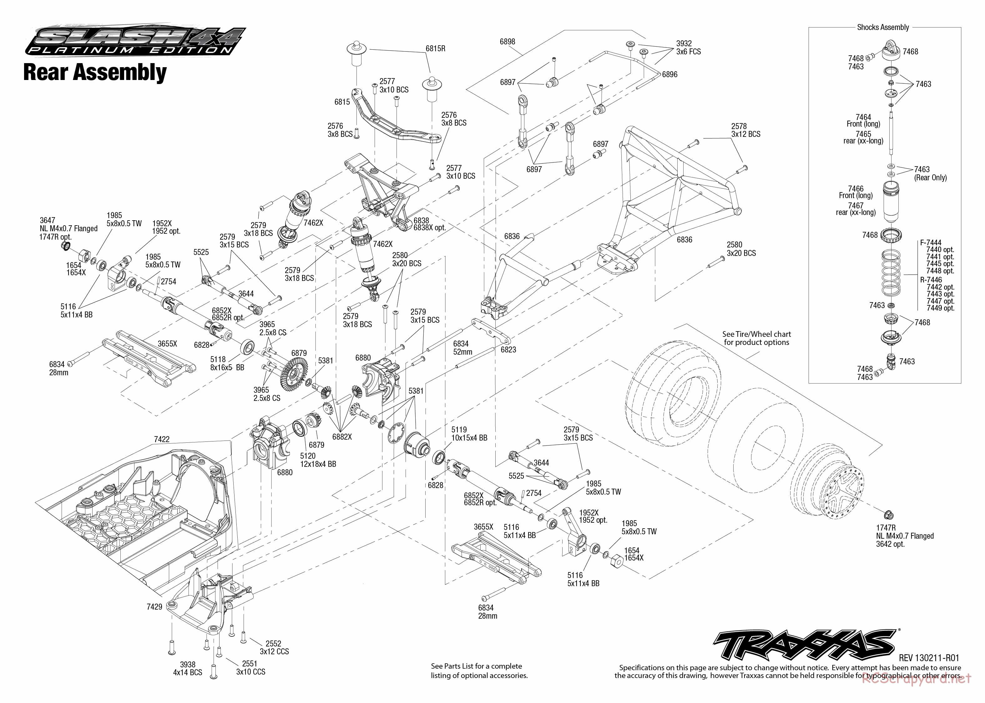 Traxxas - Slash 4x4 Platinum Ed (2012) - Exploded Views - Page 4