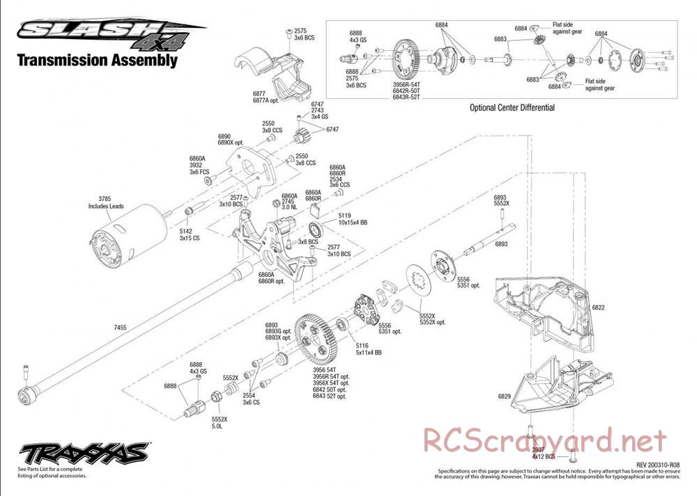 Traxxas - Slash 4x4 Brushed - Exploded Views - Page 5