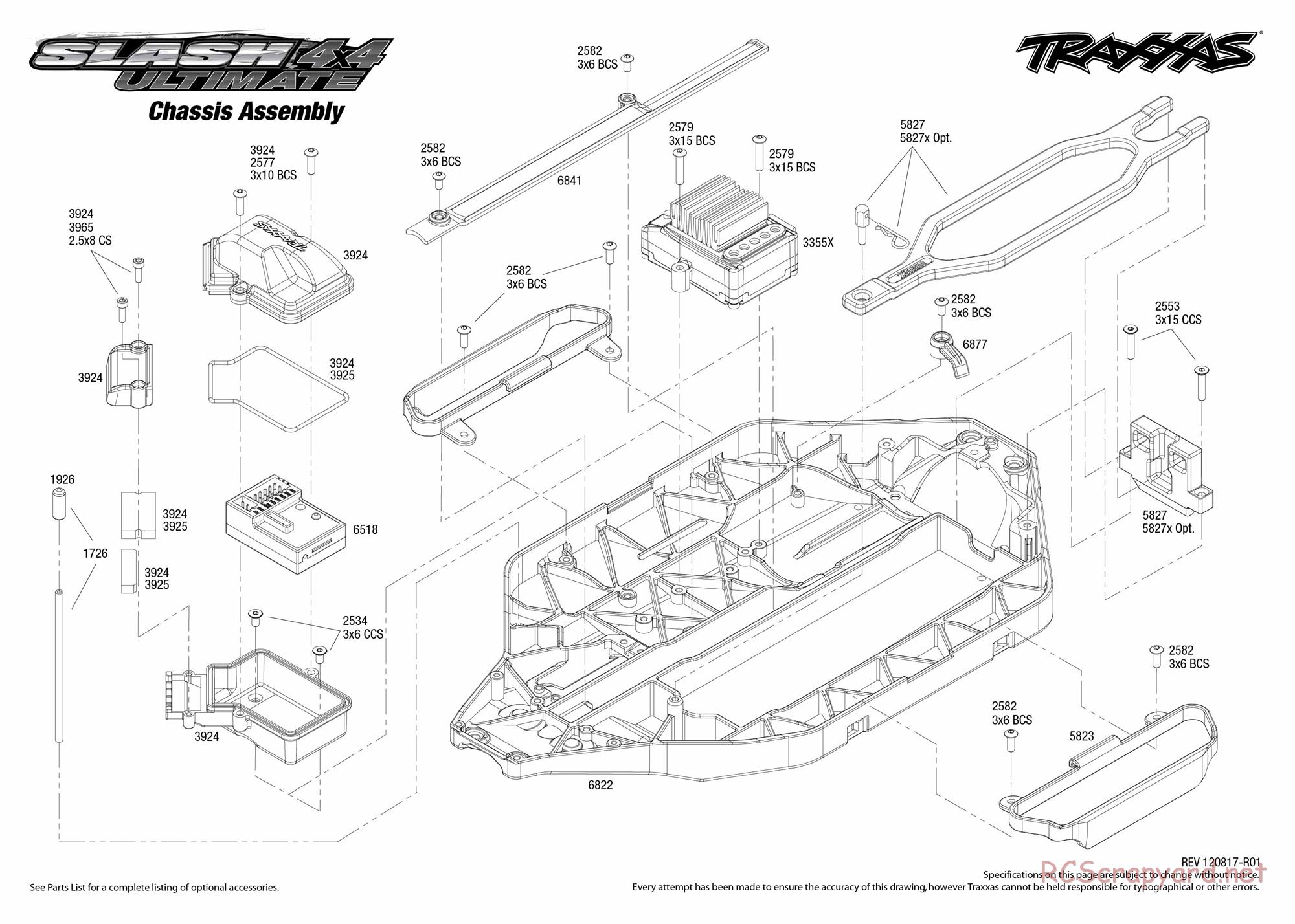 Traxxas - Slash 4x4 Ultimate - Exploded Views - Page 1