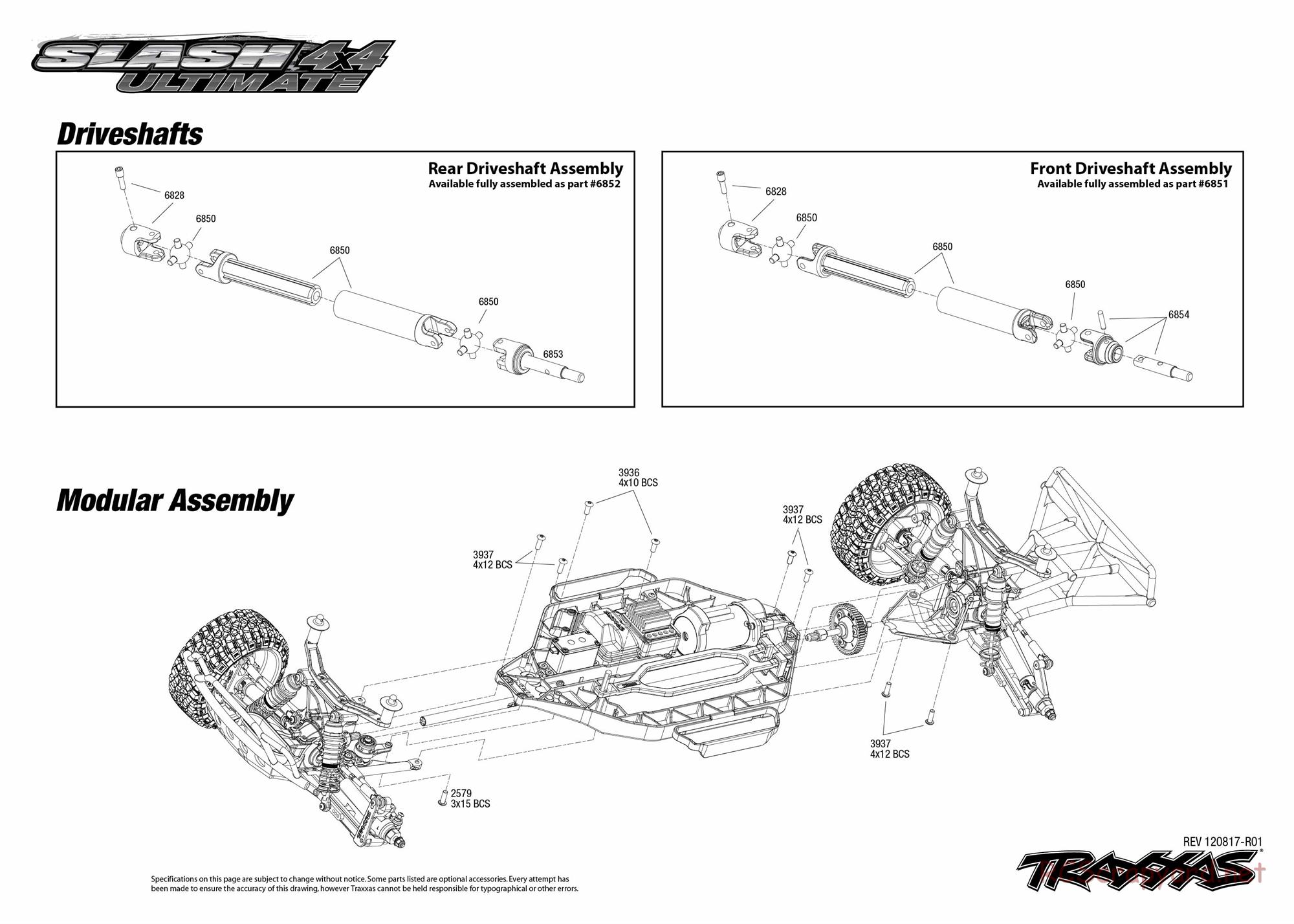 Traxxas - Slash 4x4 Ultimate - Exploded Views - Page 3