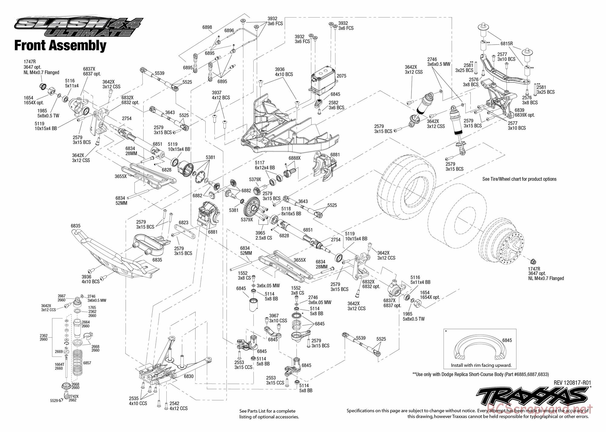 Traxxas - Slash 4x4 Ultimate - Exploded Views - Page 4