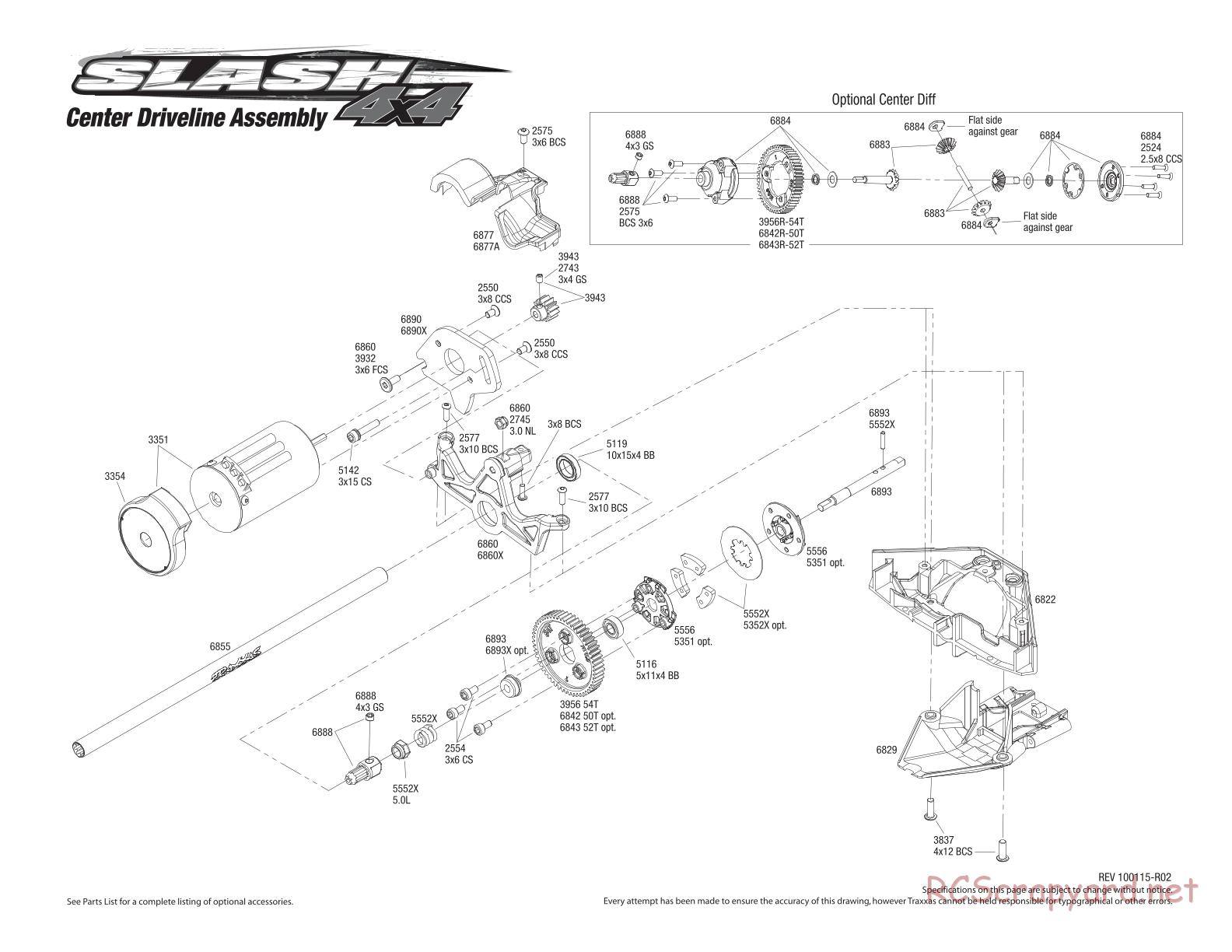 Traxxas - Slash 4x4 - Exploded Views - Page 2