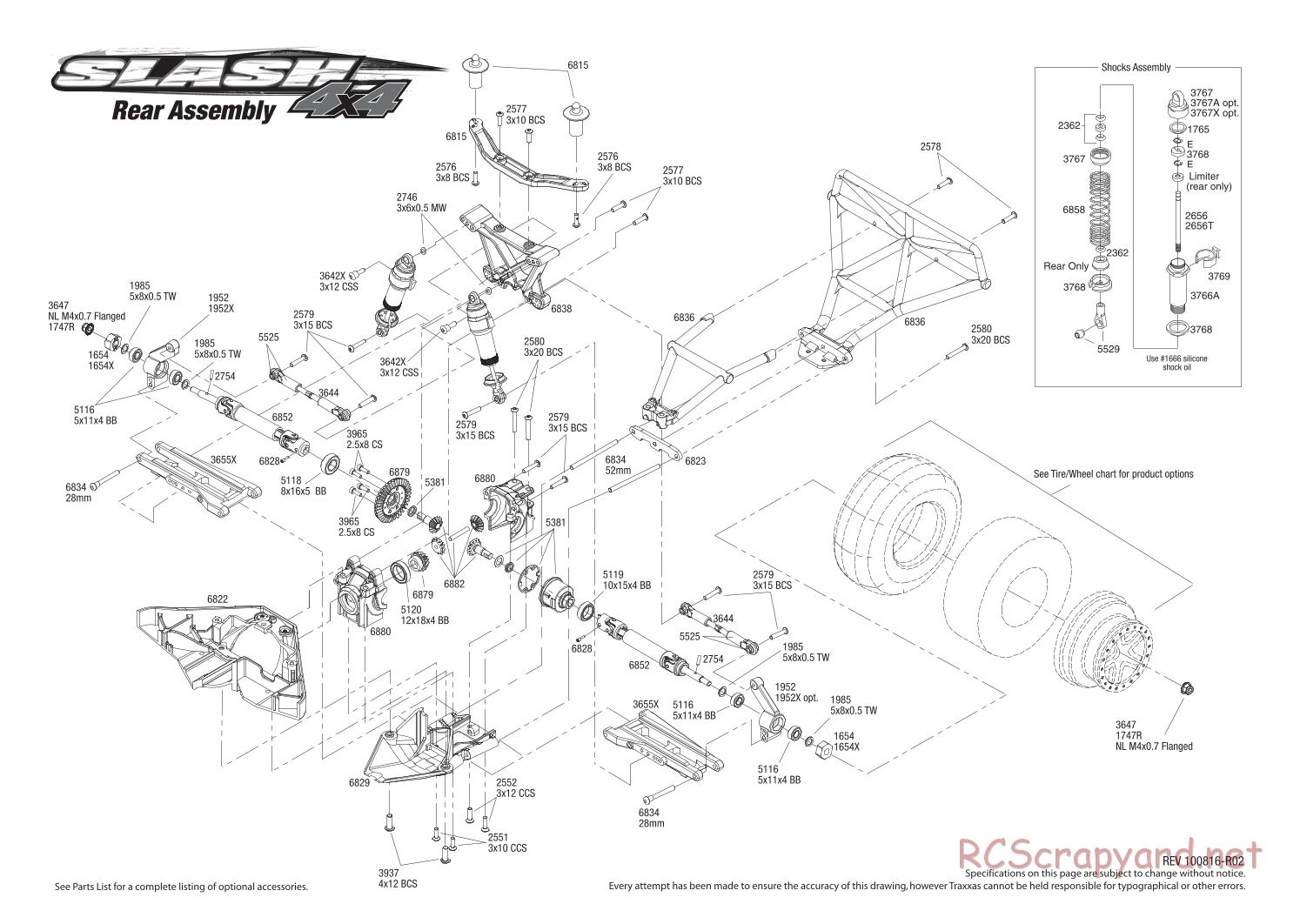 Traxxas - Slash 4x4 - Exploded Views - Page 4