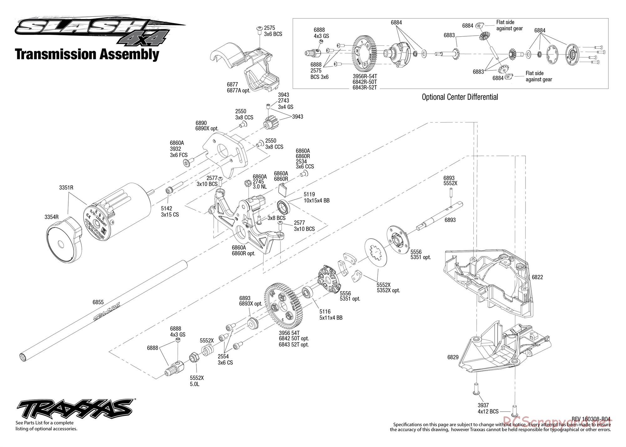 Traxxas - Slash 4x4 (2015) - Exploded Views - Page 6