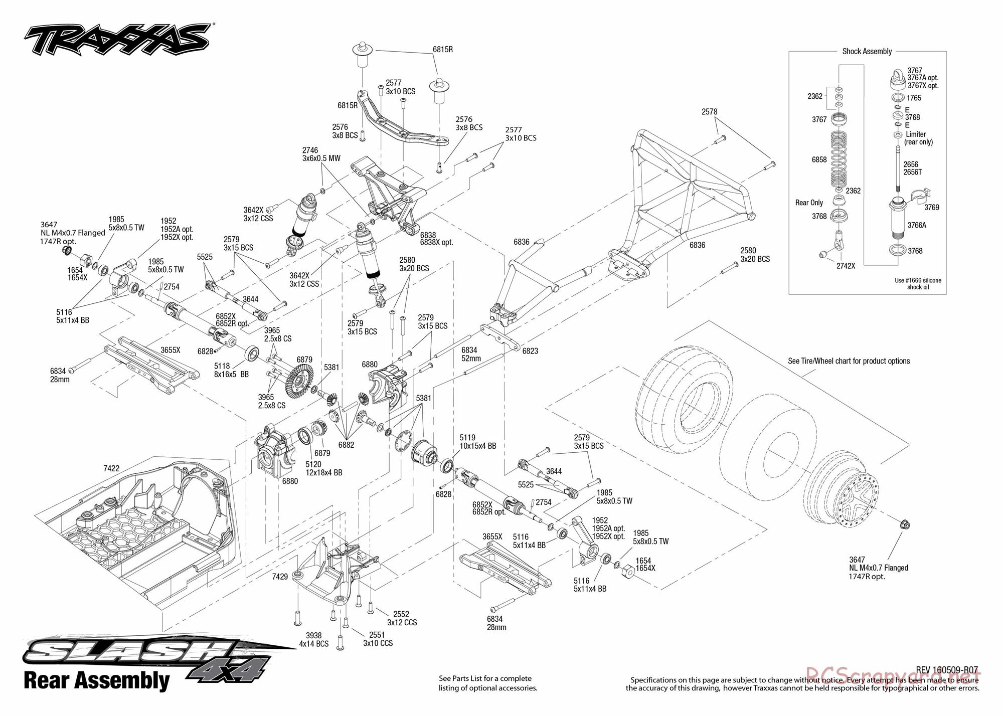 Traxxas - Slash 4x4 TSM OBA - Exploded Views - Page 5