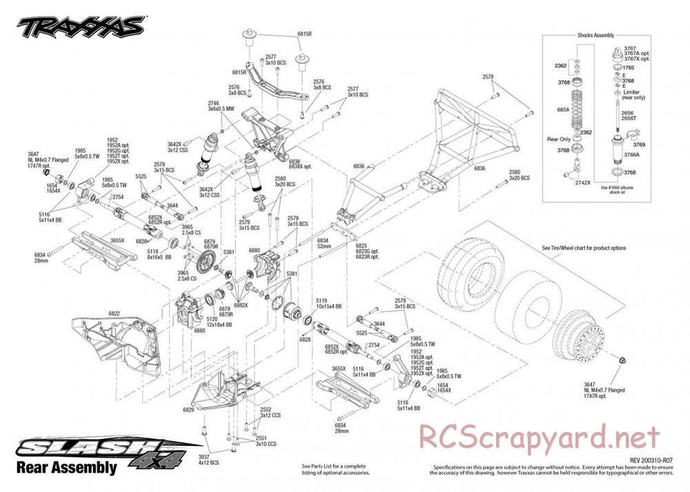 Traxxas - Slash 4x4 VXL - Exploded Views - Page 3