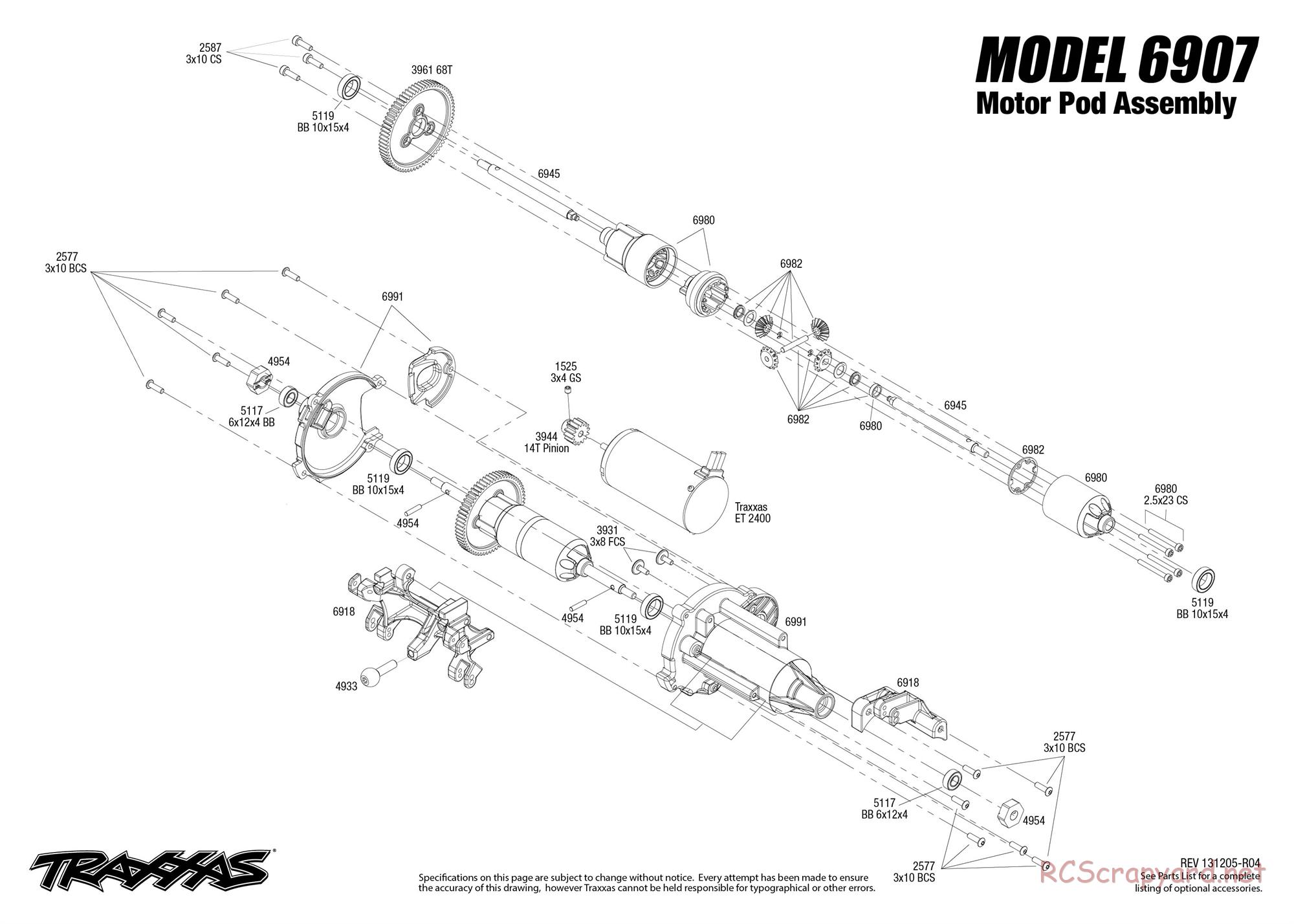 Traxxas - Funny Car (2012) - Exploded Views - Page 3