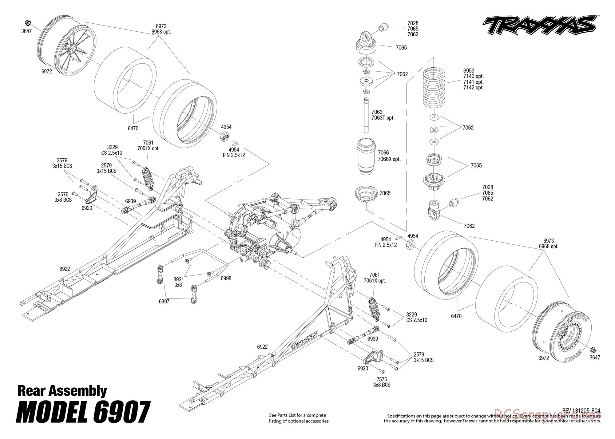 Traxxas - Funny Car (2012) - Exploded Views - Page 4