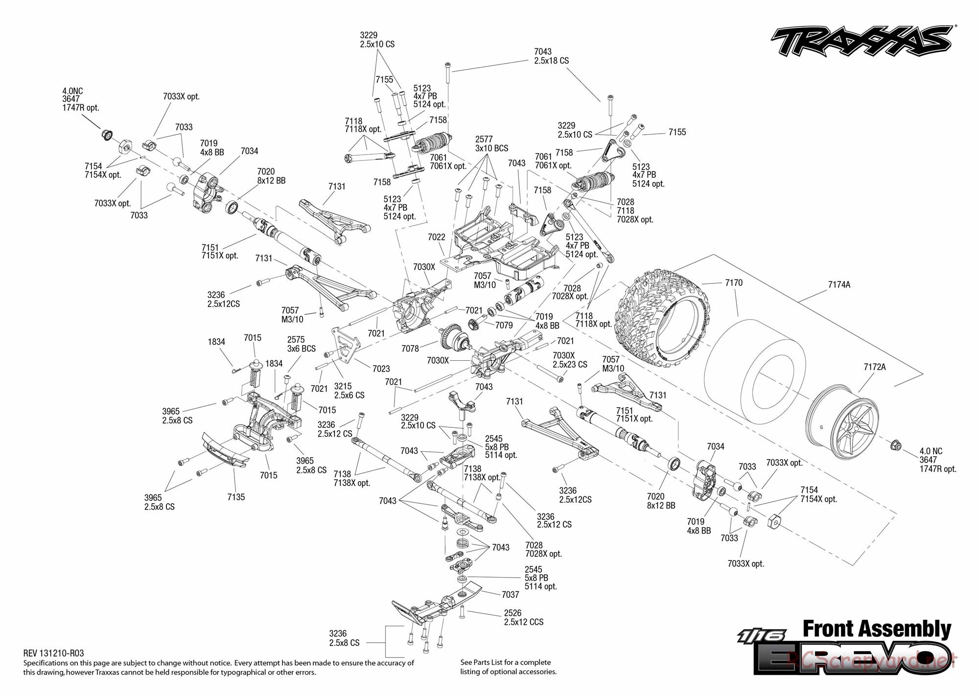 Traxxas - 1/16 E-Revo Brushed (2013) - Exploded Views - Page 3