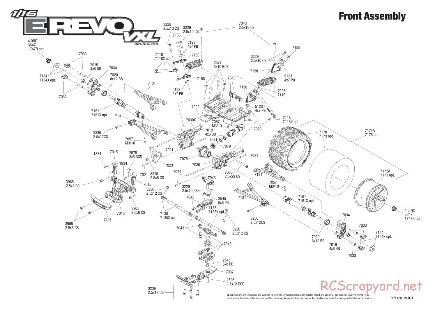 Traxxas - 1/16 E-Revo VXL (2010) - Exploded Views - Page 2