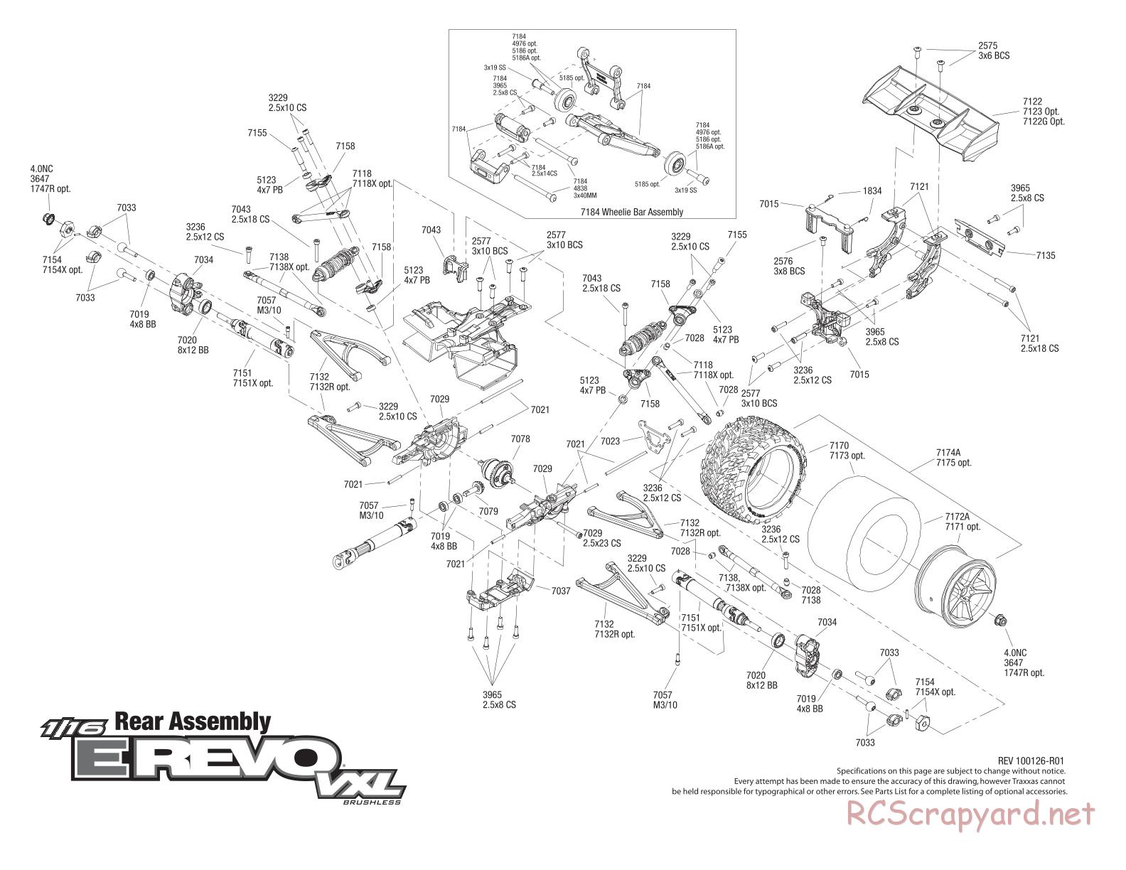 Traxxas - 1/16 E-Revo VXL (2010) - Exploded Views - Page 3