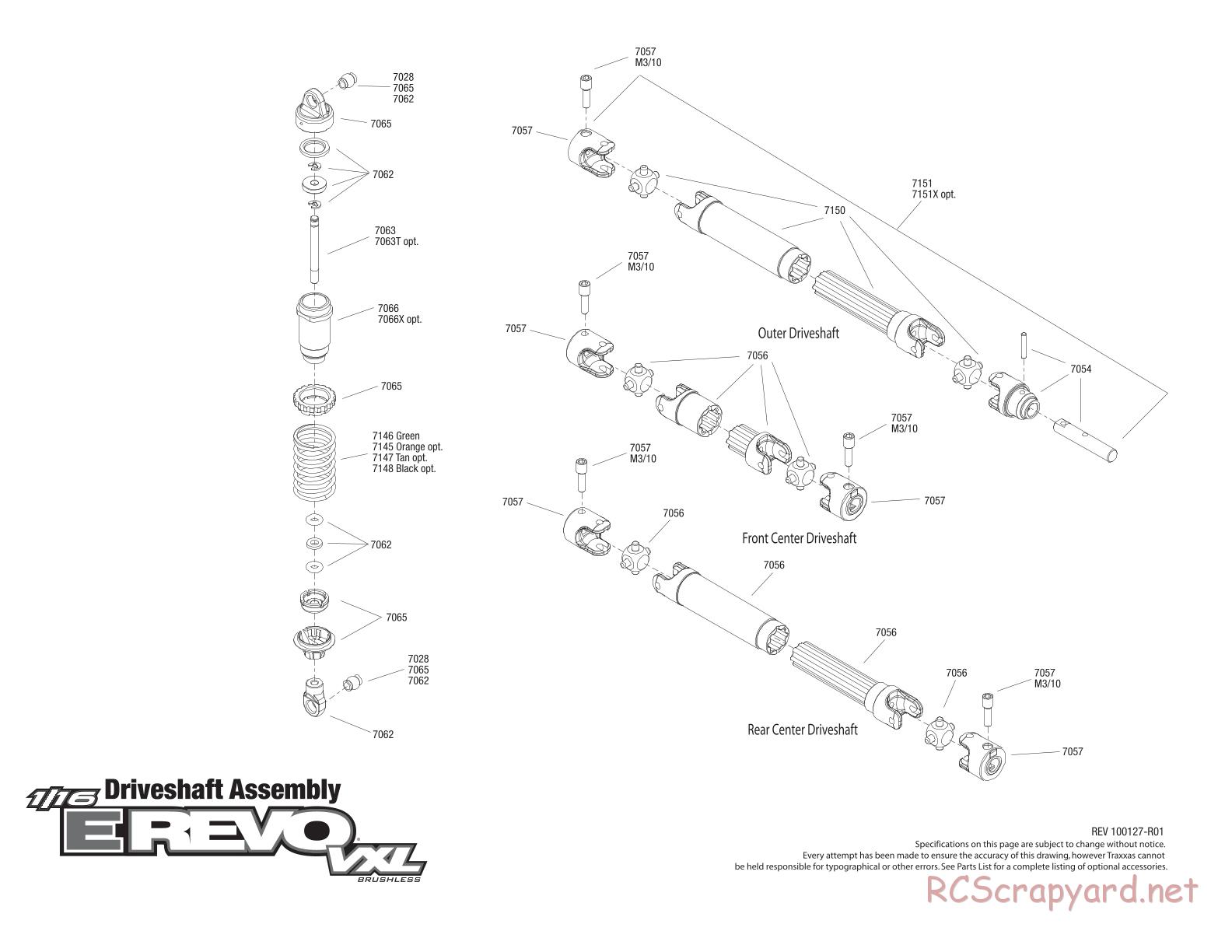 Traxxas - 1/16 E-Revo VXL (2010) - Exploded Views - Page 4