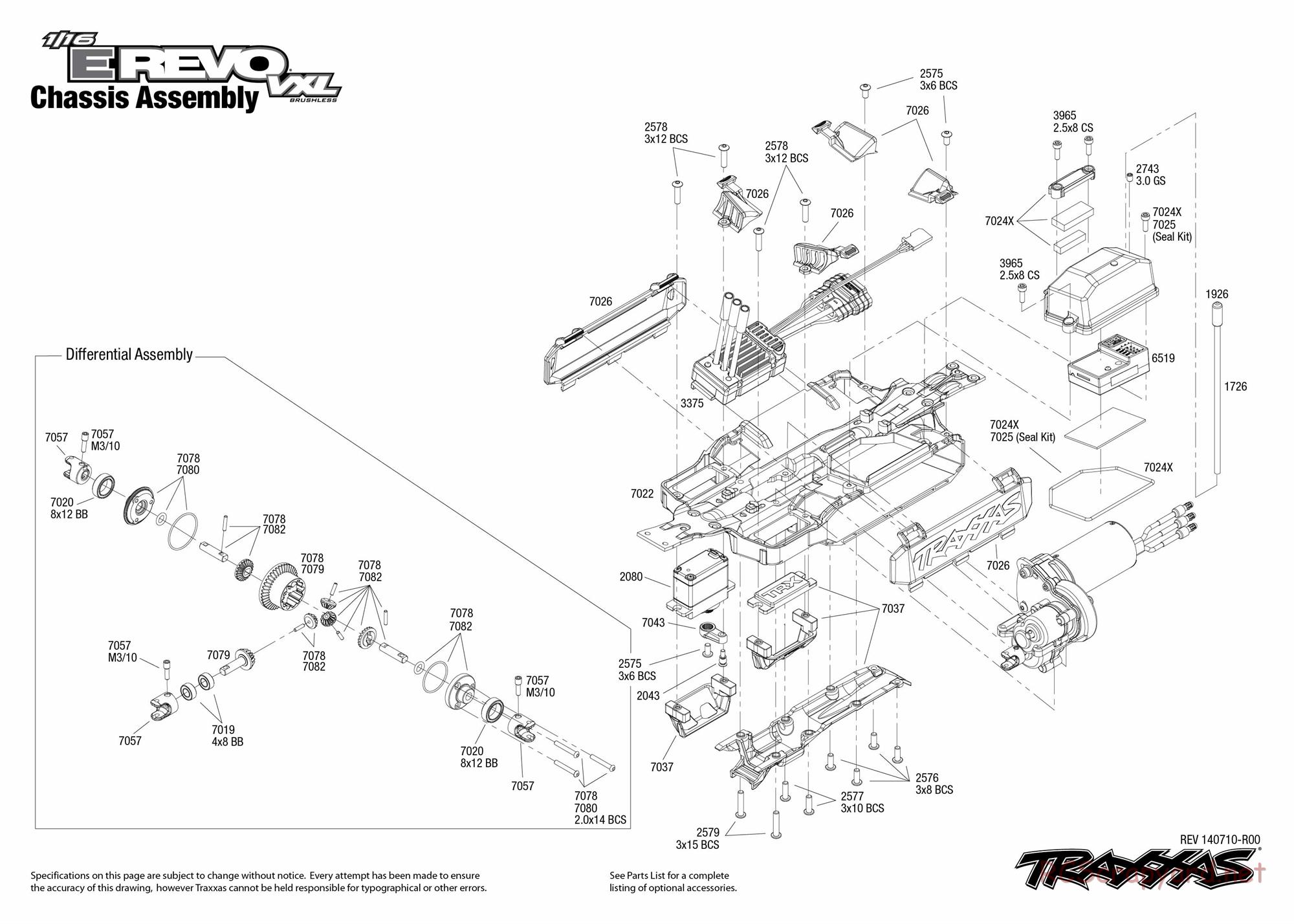 Traxxas - 1/16 E-Revo VXL (2015) - Exploded Views - Page 2