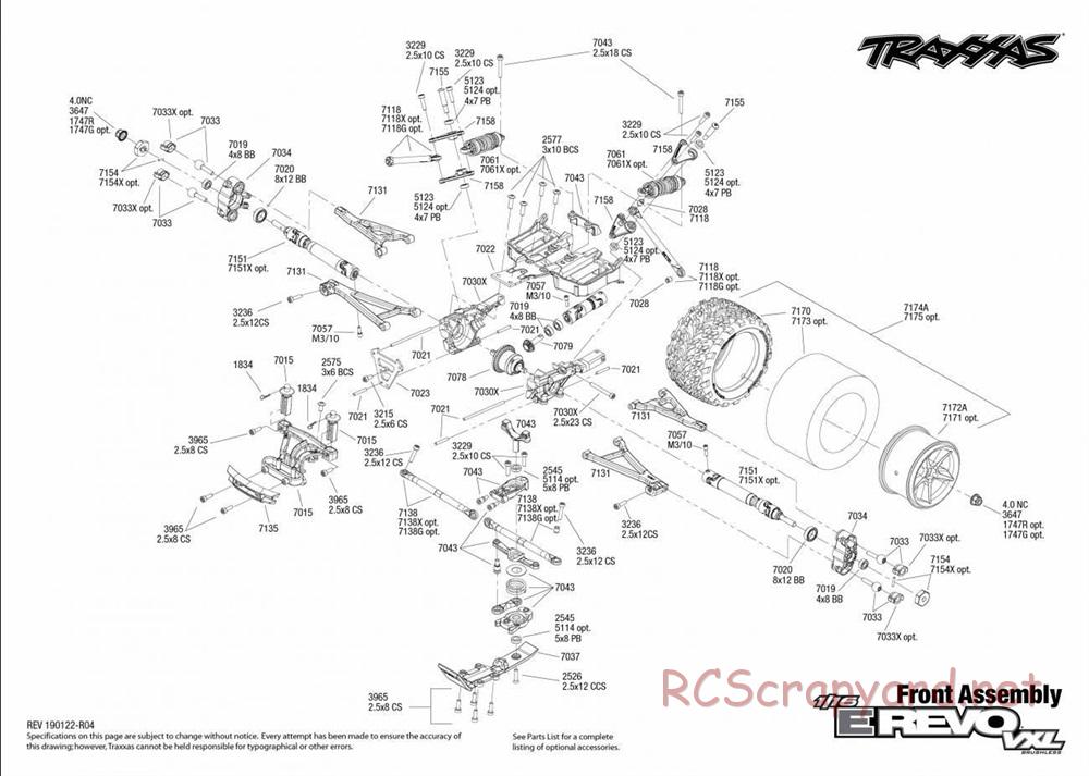 Traxxas - 1/16 E-Revo VXL TSM - Exploded Views - Page 2