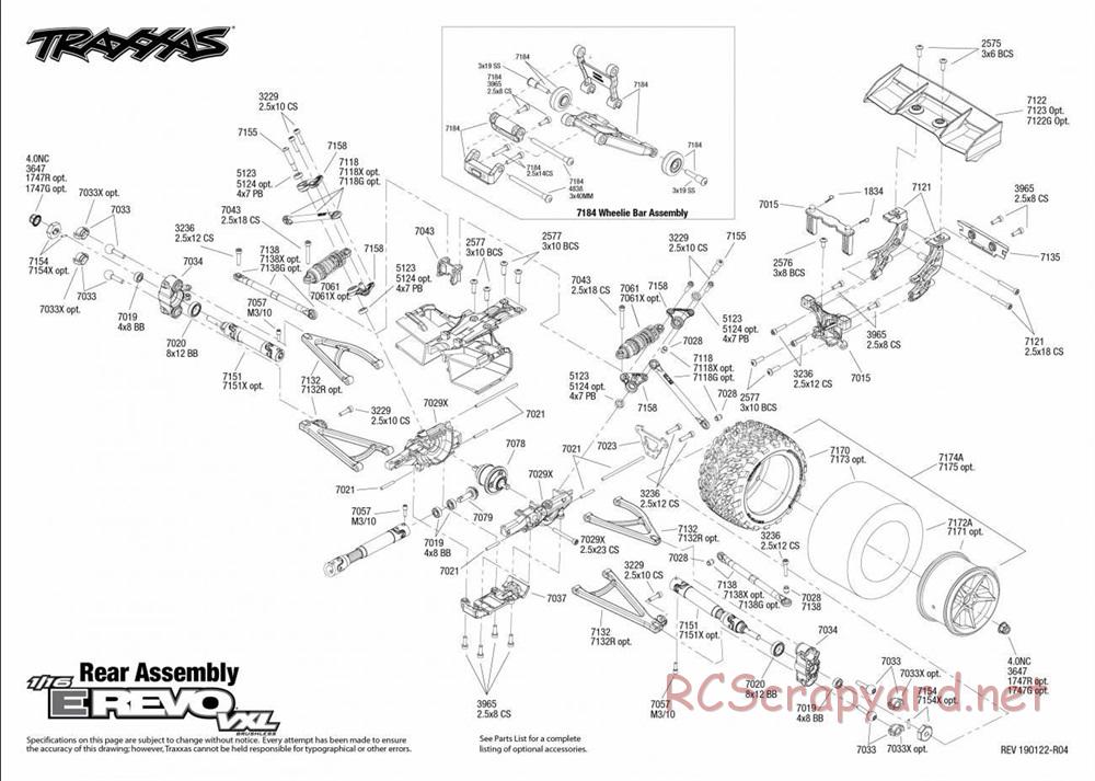 Traxxas - 1/16 E-Revo VXL TSM - Exploded Views - Page 3