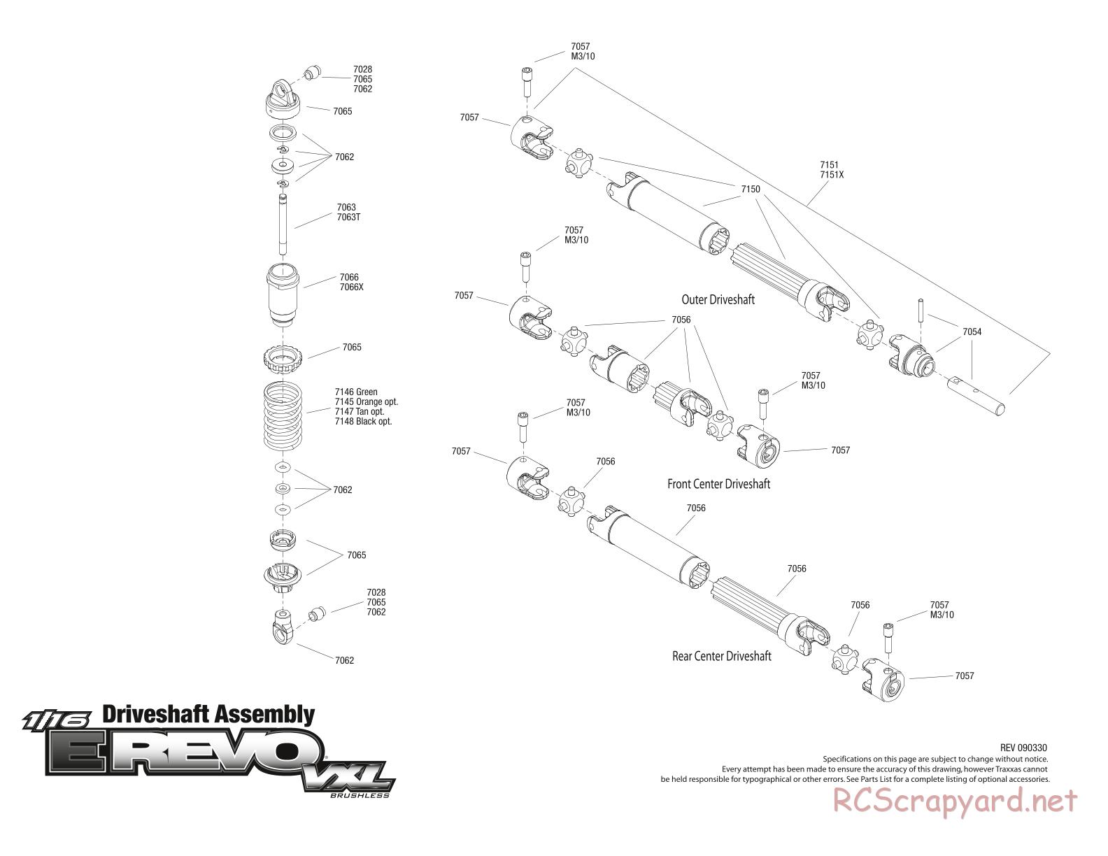 Traxxas - 1/16 E-Revo VXL (2009) - Exploded Views - Page 4