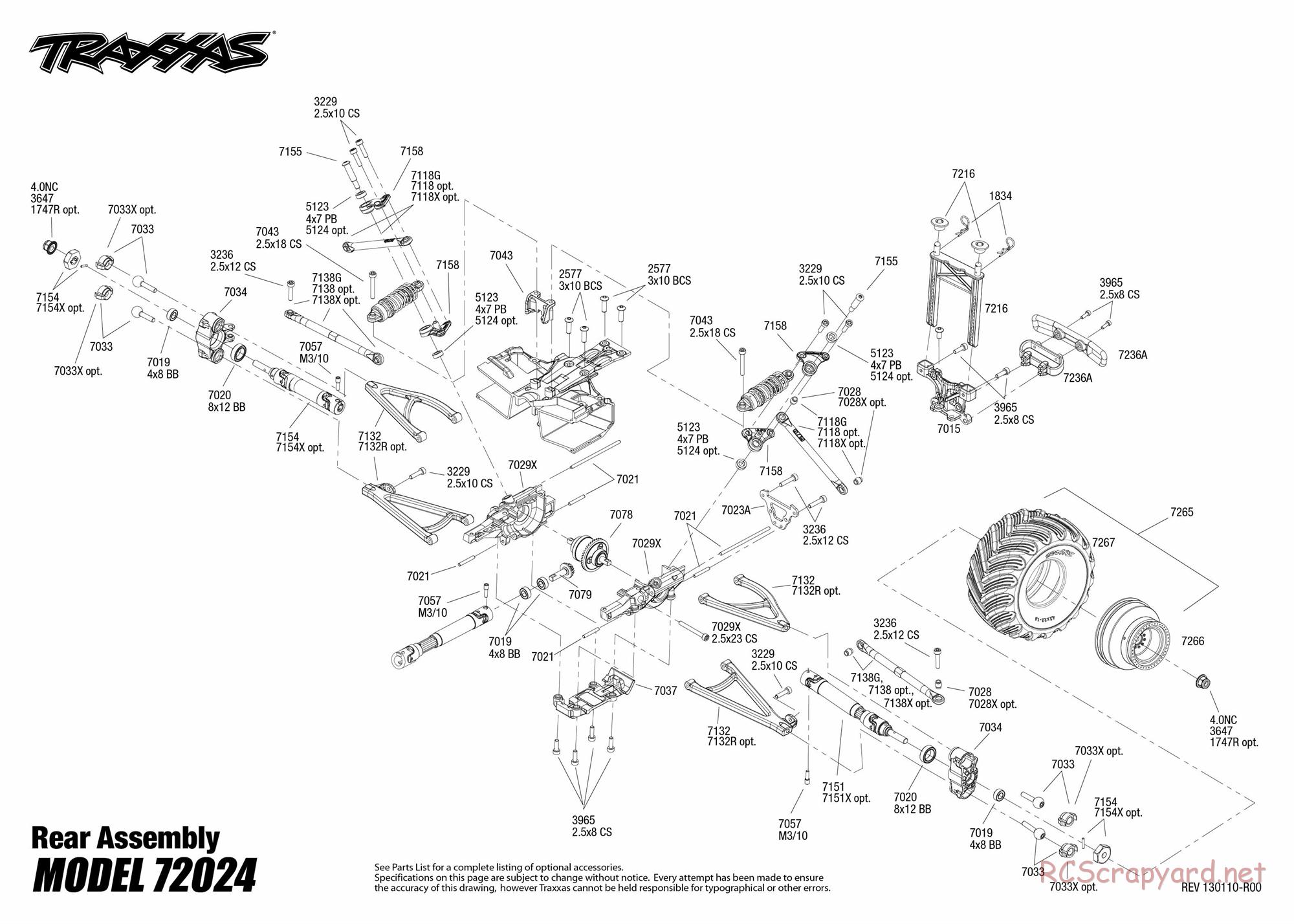 Traxxas - 1/16 Grave Digger (2013) - Exploded Views - Page 4