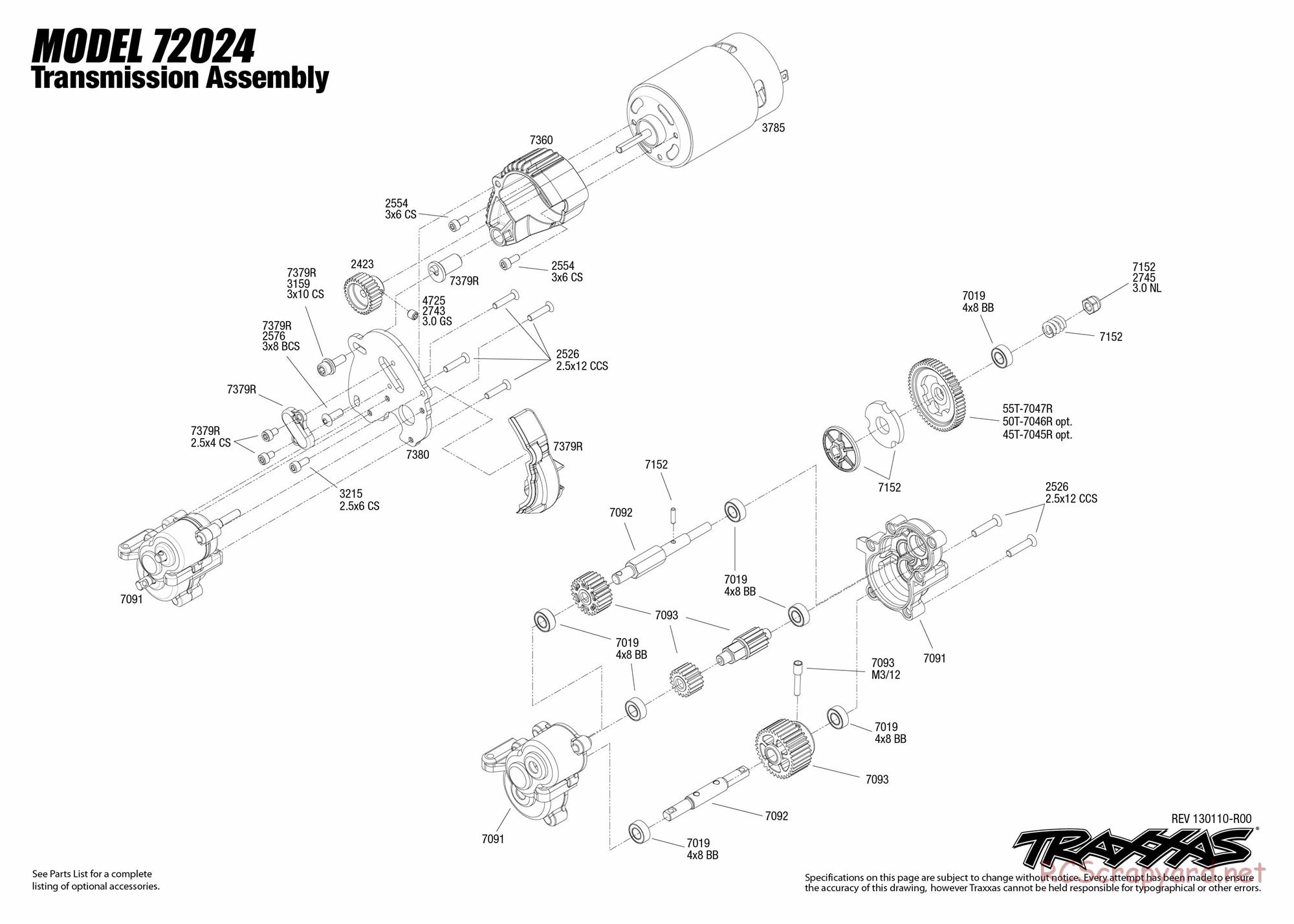 Traxxas - 1/16 Grave Digger (2013) - Exploded Views - Page 5