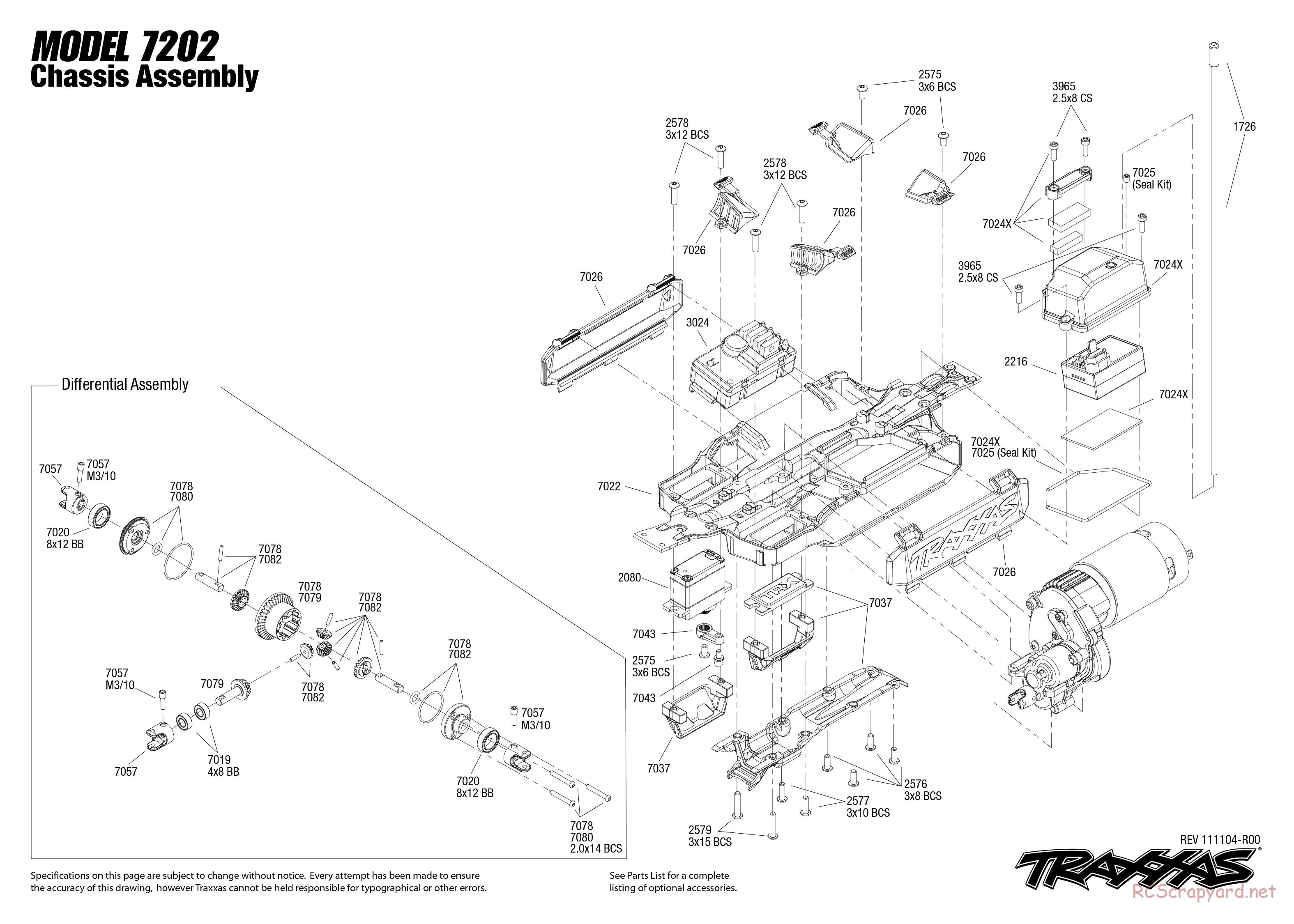 Traxxas - 1/16 Grave Digger (2012) - Exploded Views - Page 1