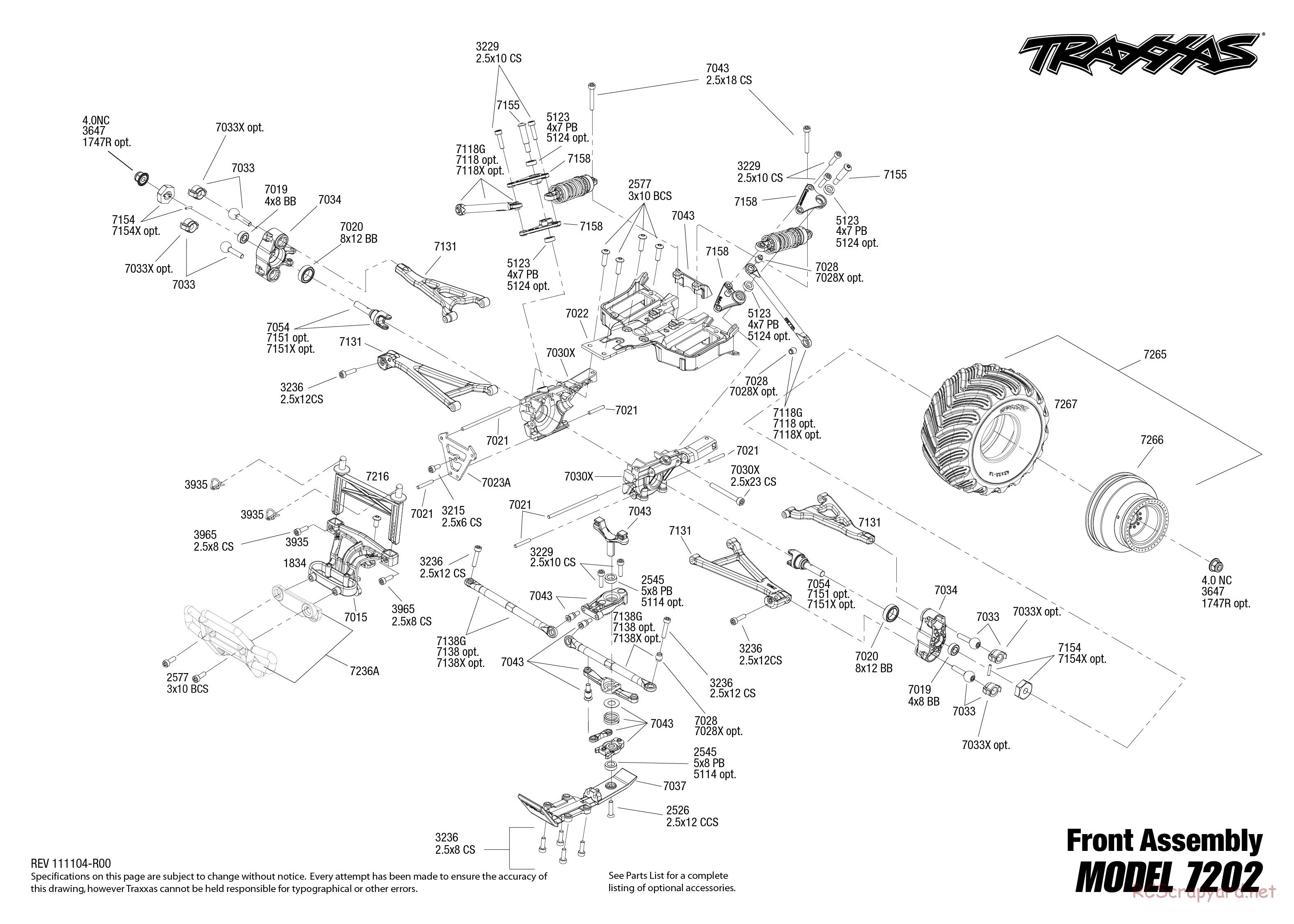 Traxxas - 1/16 Grave Digger (2012) - Exploded Views - Page 2