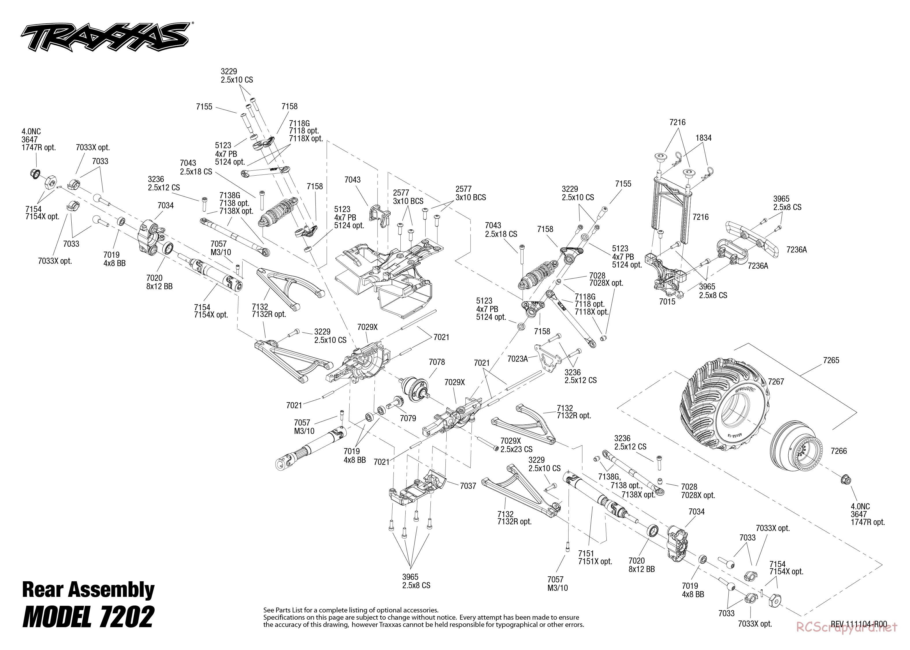 Traxxas - 1/16 Grave Digger (2012) - Exploded Views - Page 3