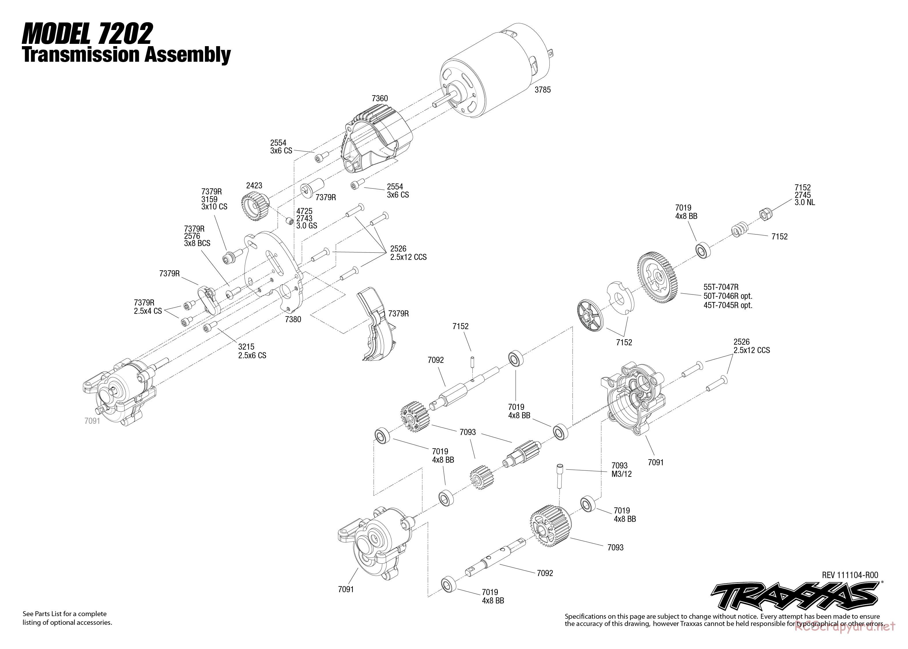 Traxxas - 1/16 Grave Digger (2012) - Exploded Views - Page 4