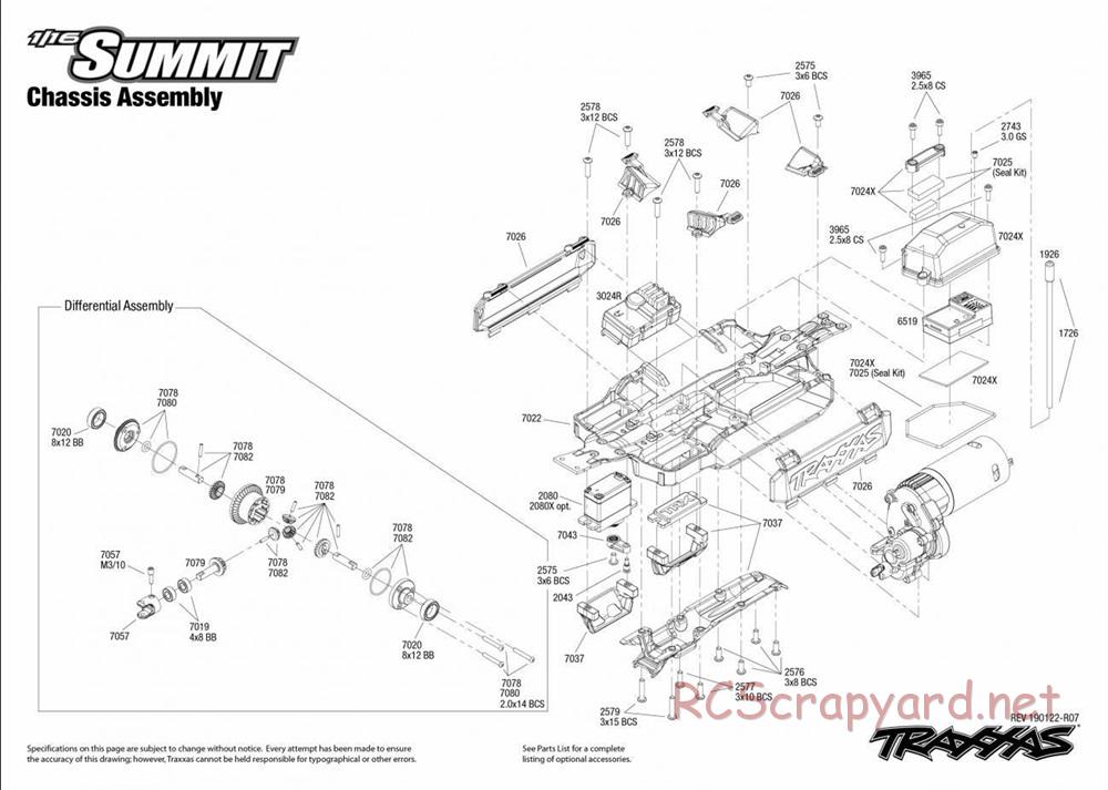 Traxxas - 1/16 Summit - Exploded Views - Page 1