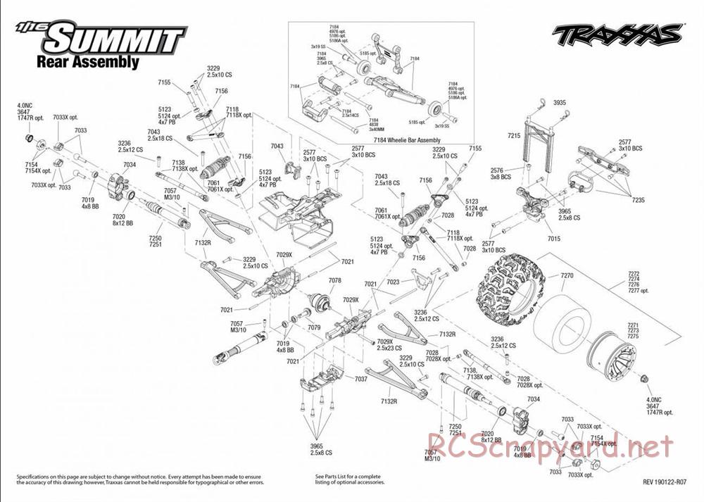 Traxxas - 1/16 Summit - Exploded Views - Page 3