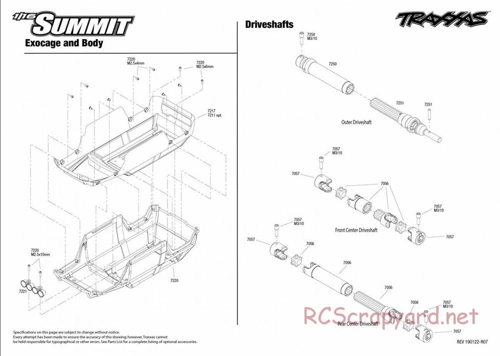 Traxxas - 1/16 Summit - Exploded Views - Page 4