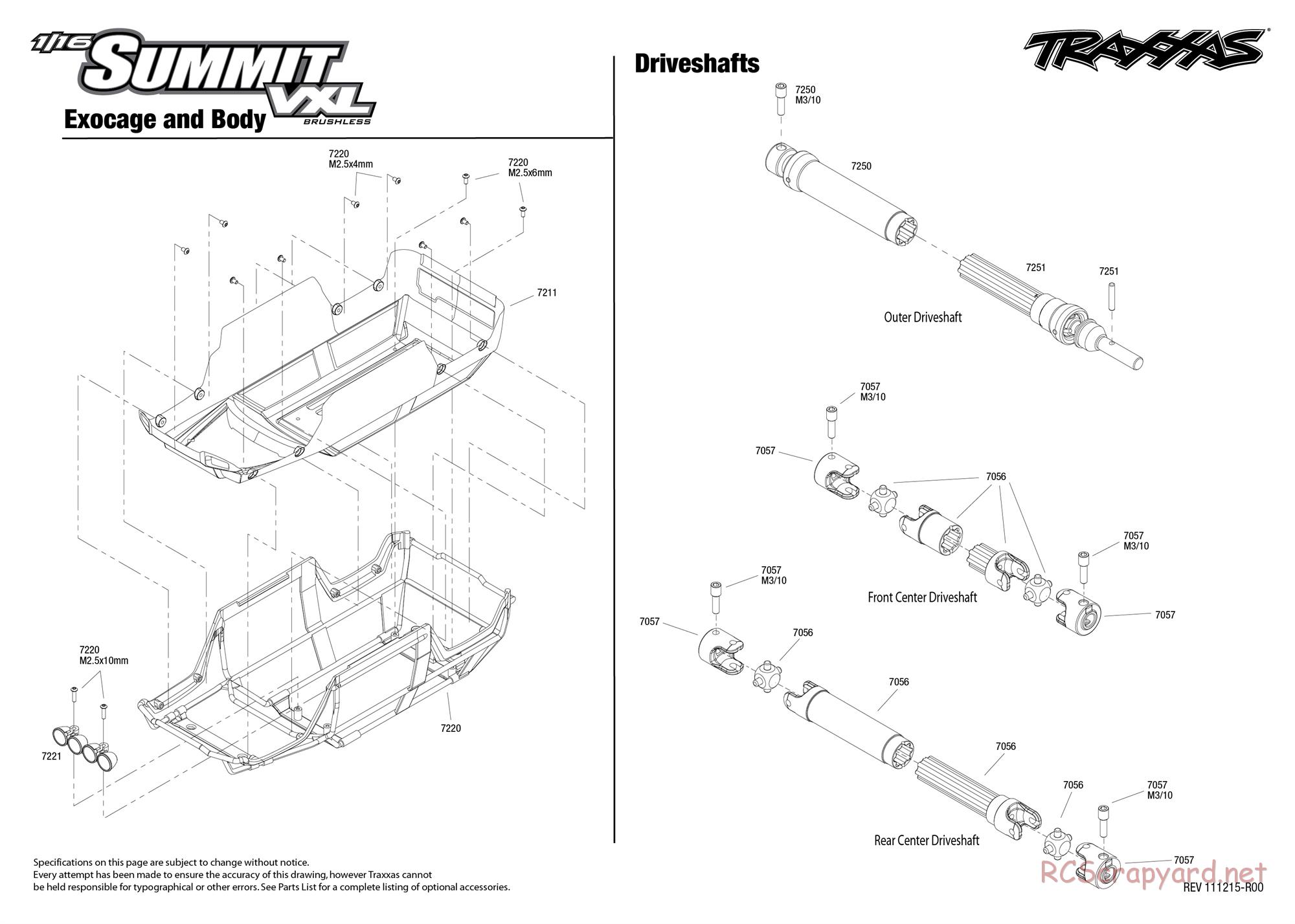 Traxxas - 1/16 Summit VXL (2010) - Exploded Views - Page 2