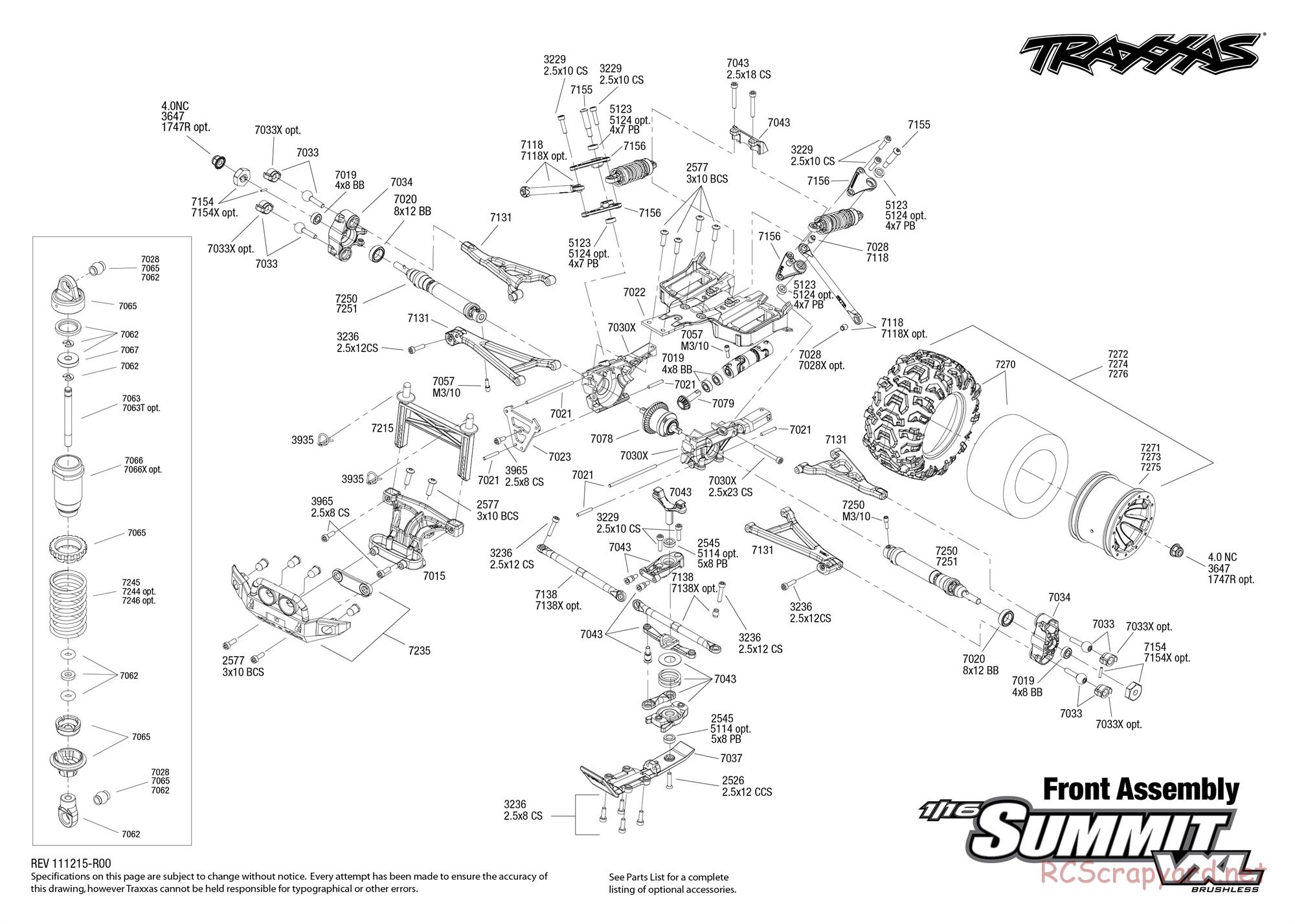 Traxxas - 1/16 Summit VXL (2010) - Exploded Views - Page 3