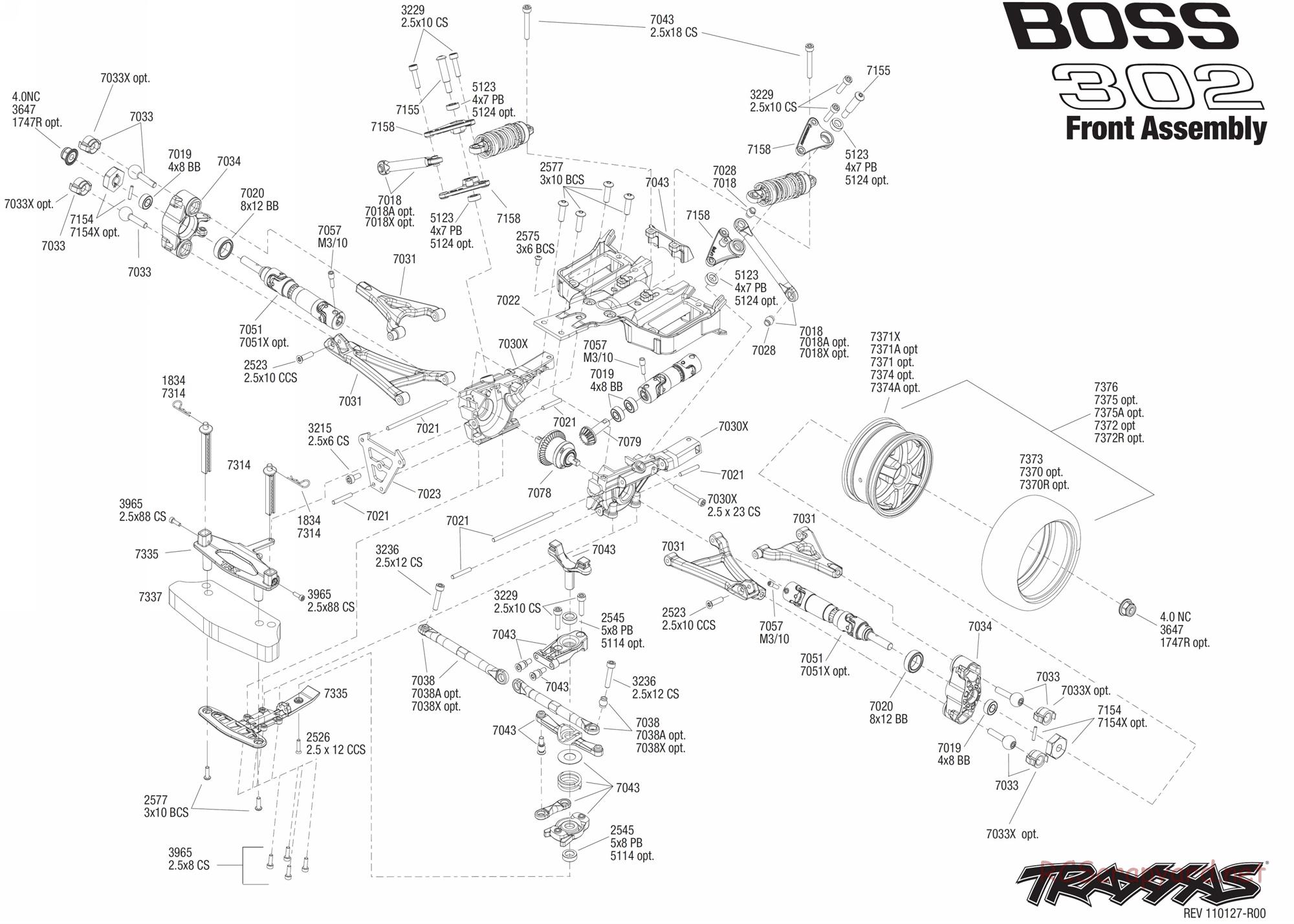 Traxxas - 1/16 Ford Mustang Boss 302 (2011) - Exploded Views - Page 3