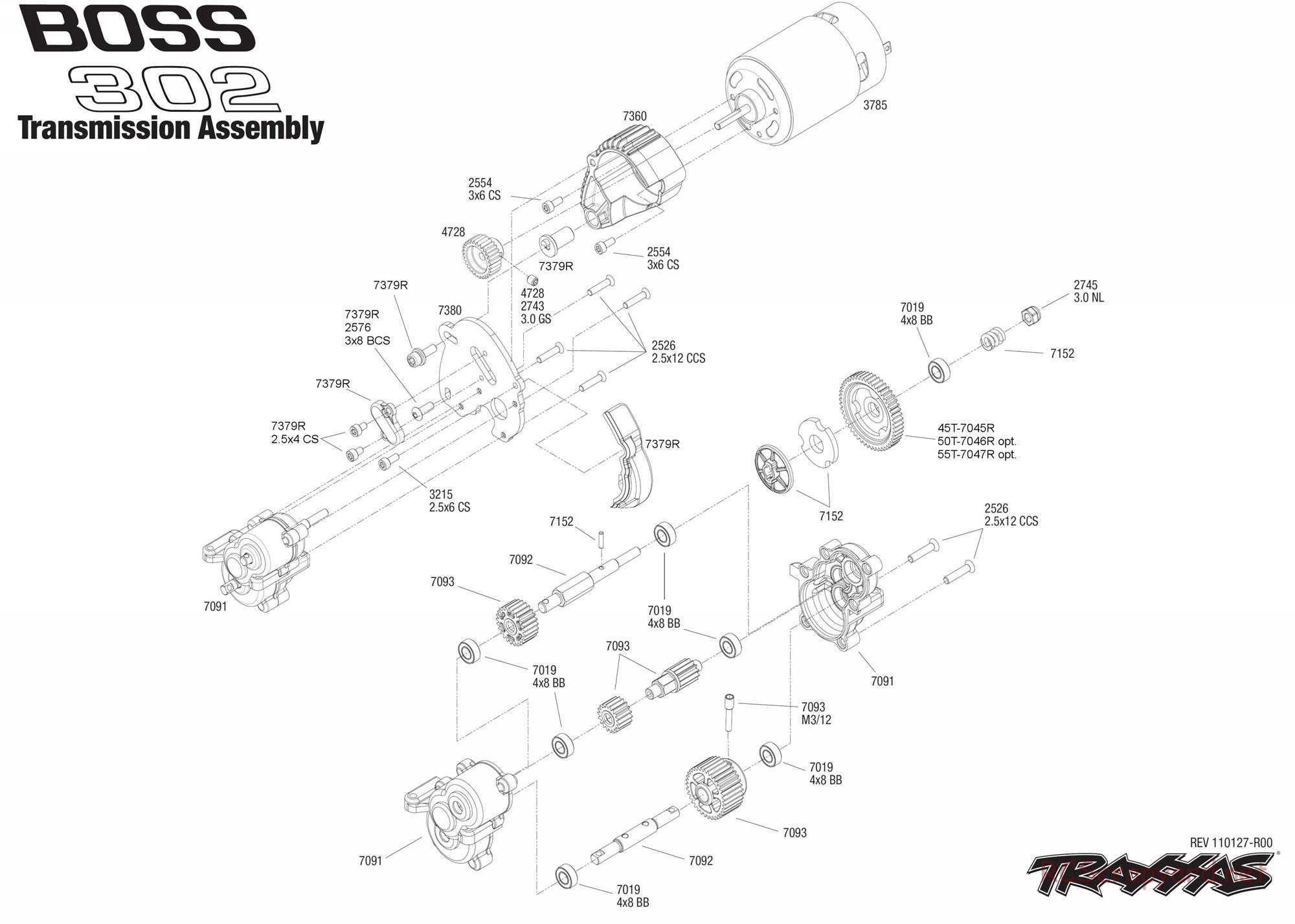 Traxxas - 1/16 Ford Mustang Boss 302 (2011) - Exploded Views - Page 5