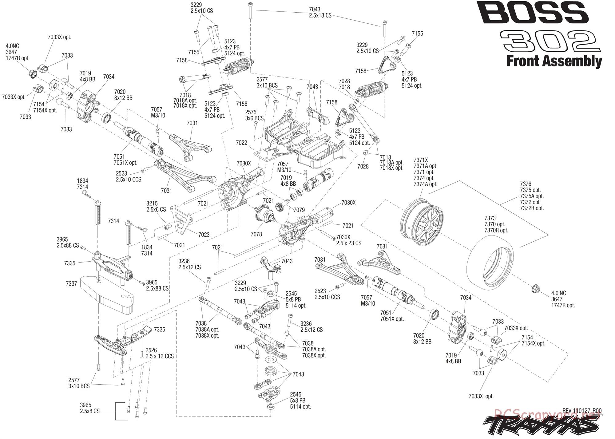 Traxxas - 1/16 Ford Mustang Boss 302 Brushless (2011) - Exploded Views - Page 3